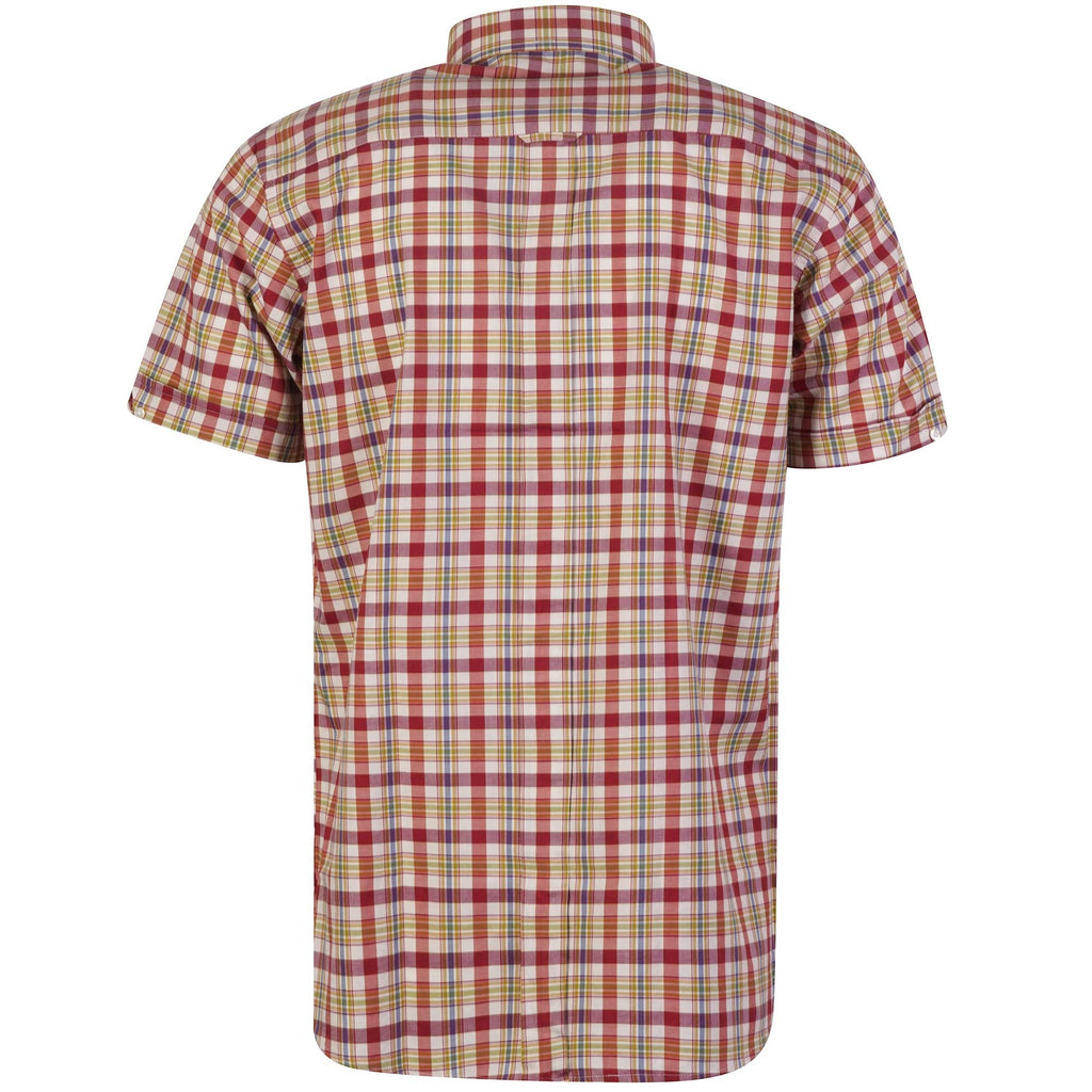 Real Hoxton Check Short Sleeves Shirt - Cherry Pistachio