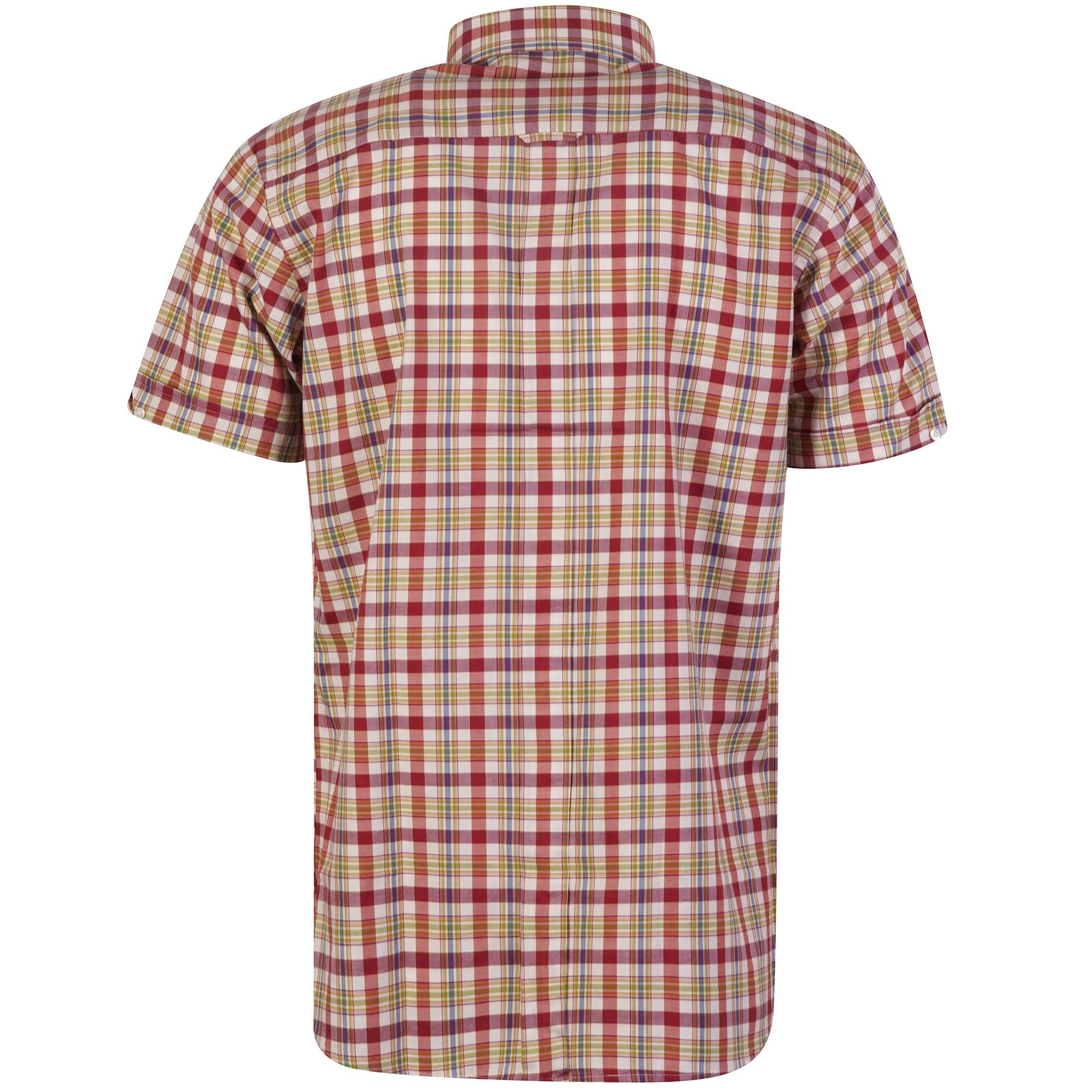 Real Hoxton Check Short Sleeves Shirt - Cherry Pistachio