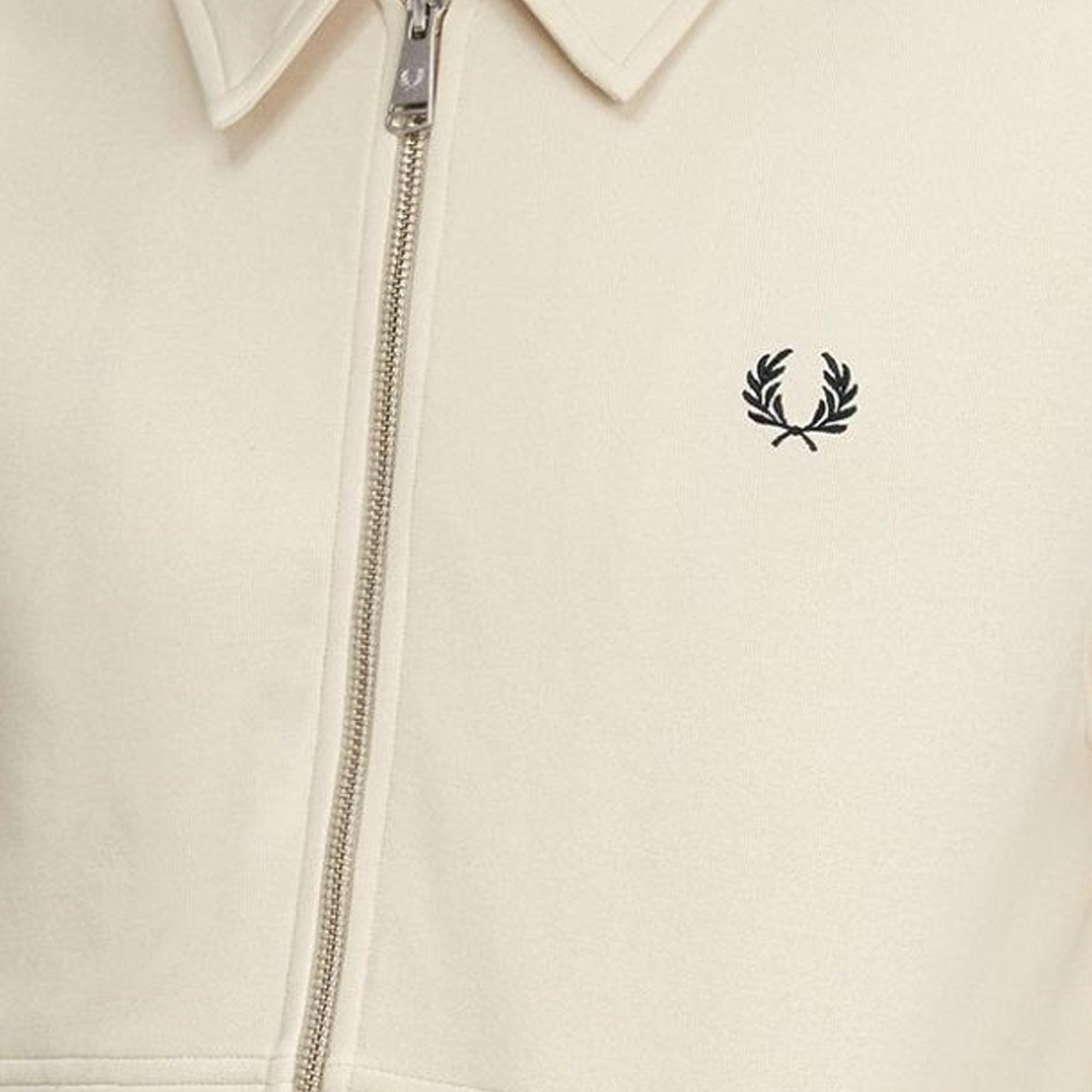 Fred Perry Jersey Zip-Through Sweatshirt - Oatmeal – Stuarts London