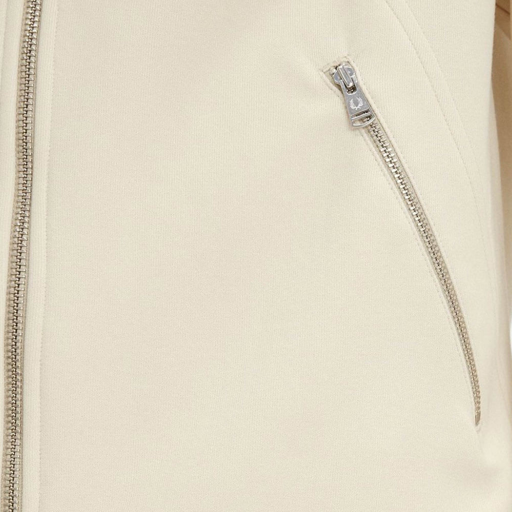 Fred Perry Jersey Zip-Through Sweatshirt - Oatmeal