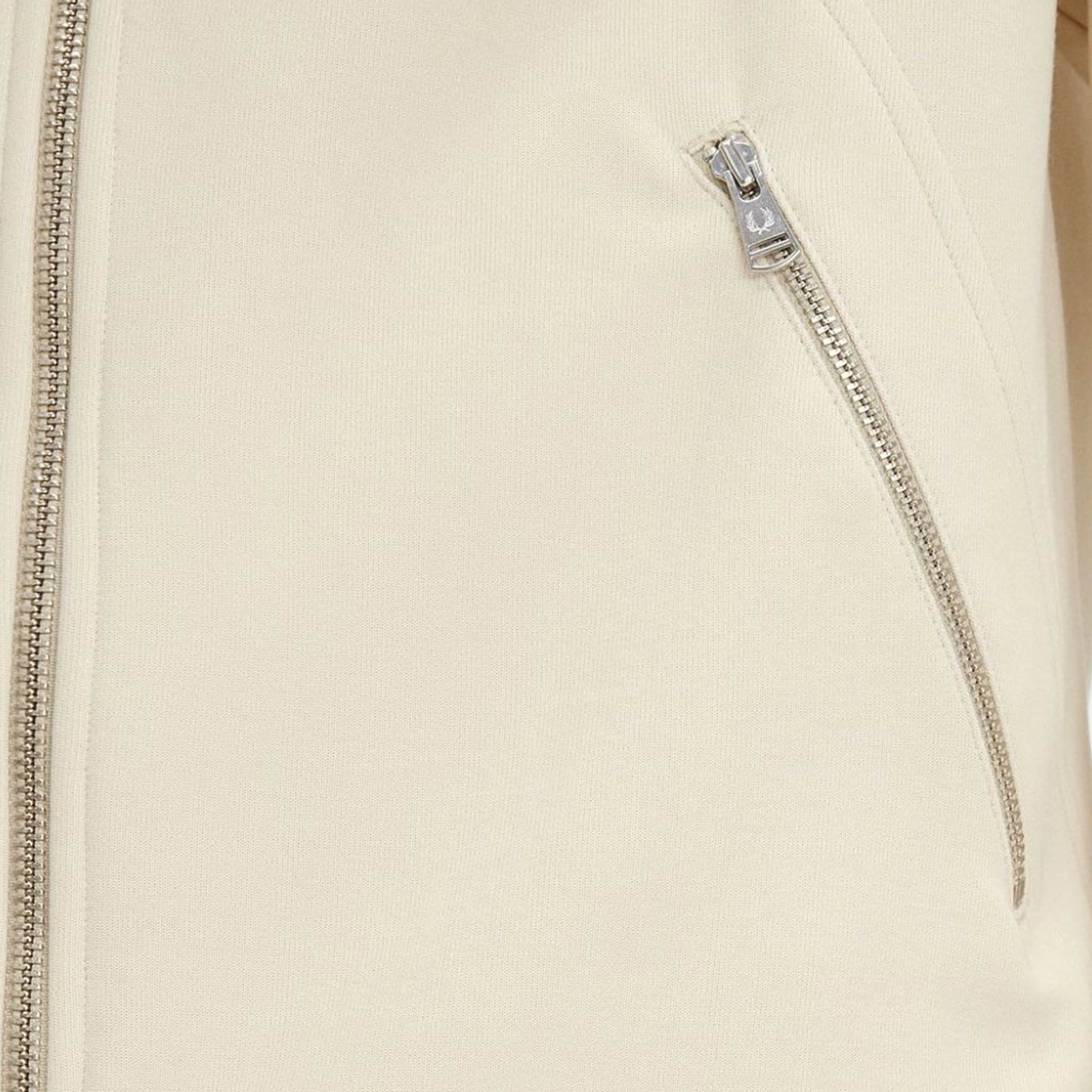 Fred Perry Jersey Zip-Through Sweatshirt - Oatmeal