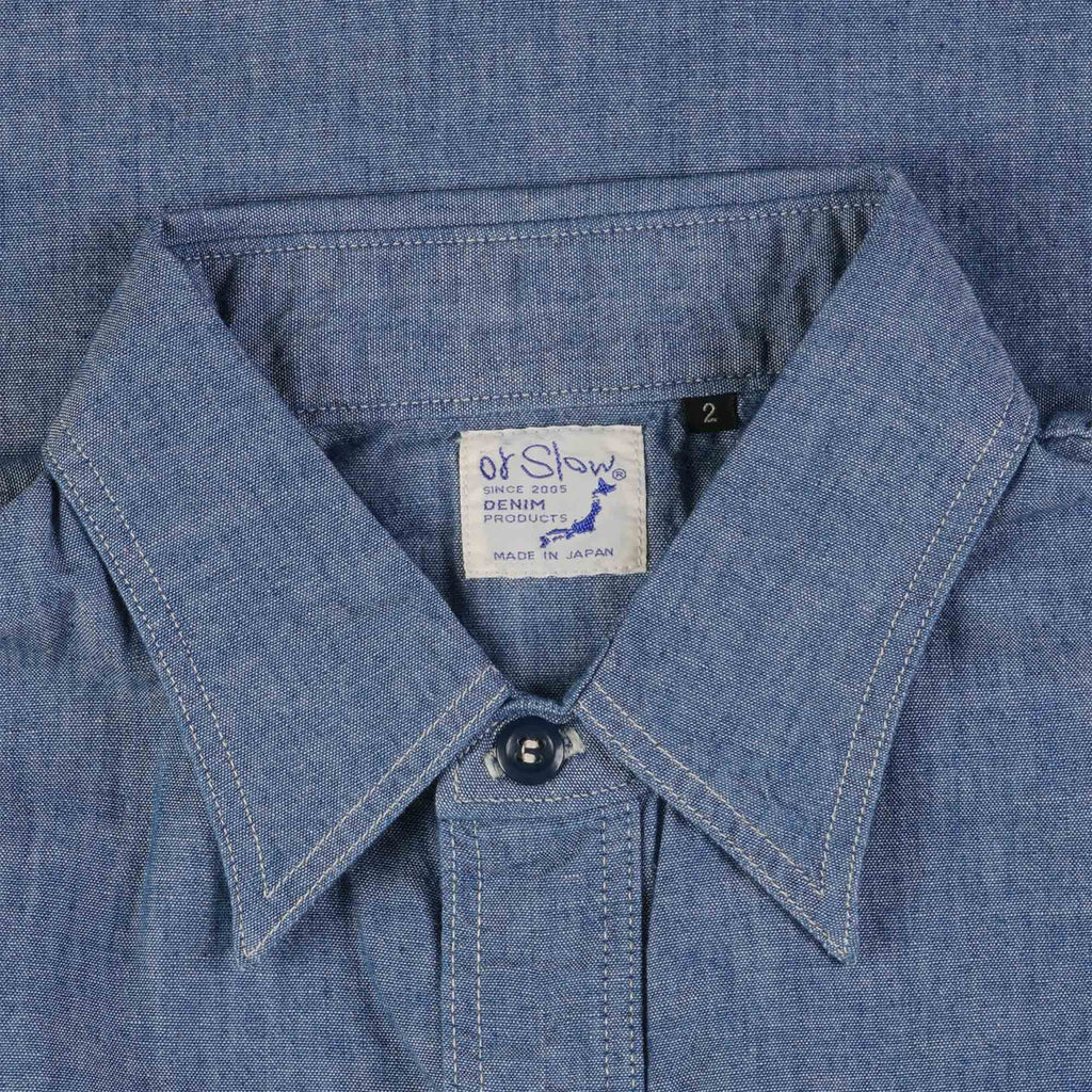 OrSlow Chambray Work Shirt - Blue