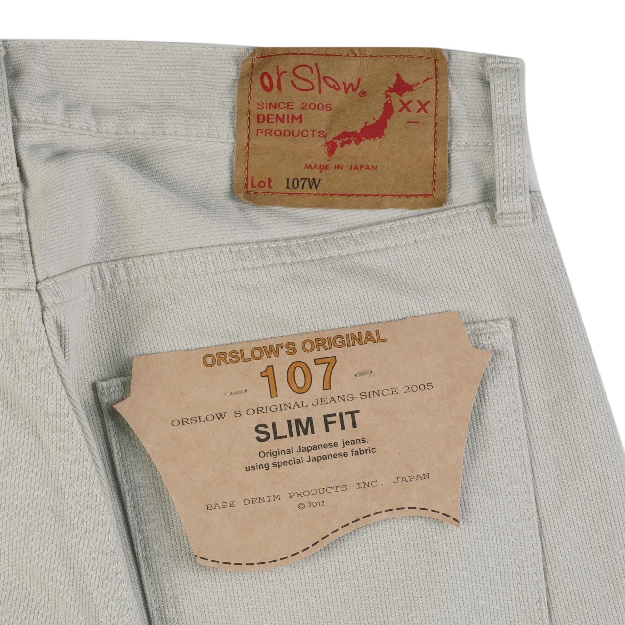 OrSlow 107 Cotton Pique Pants - Ivory
