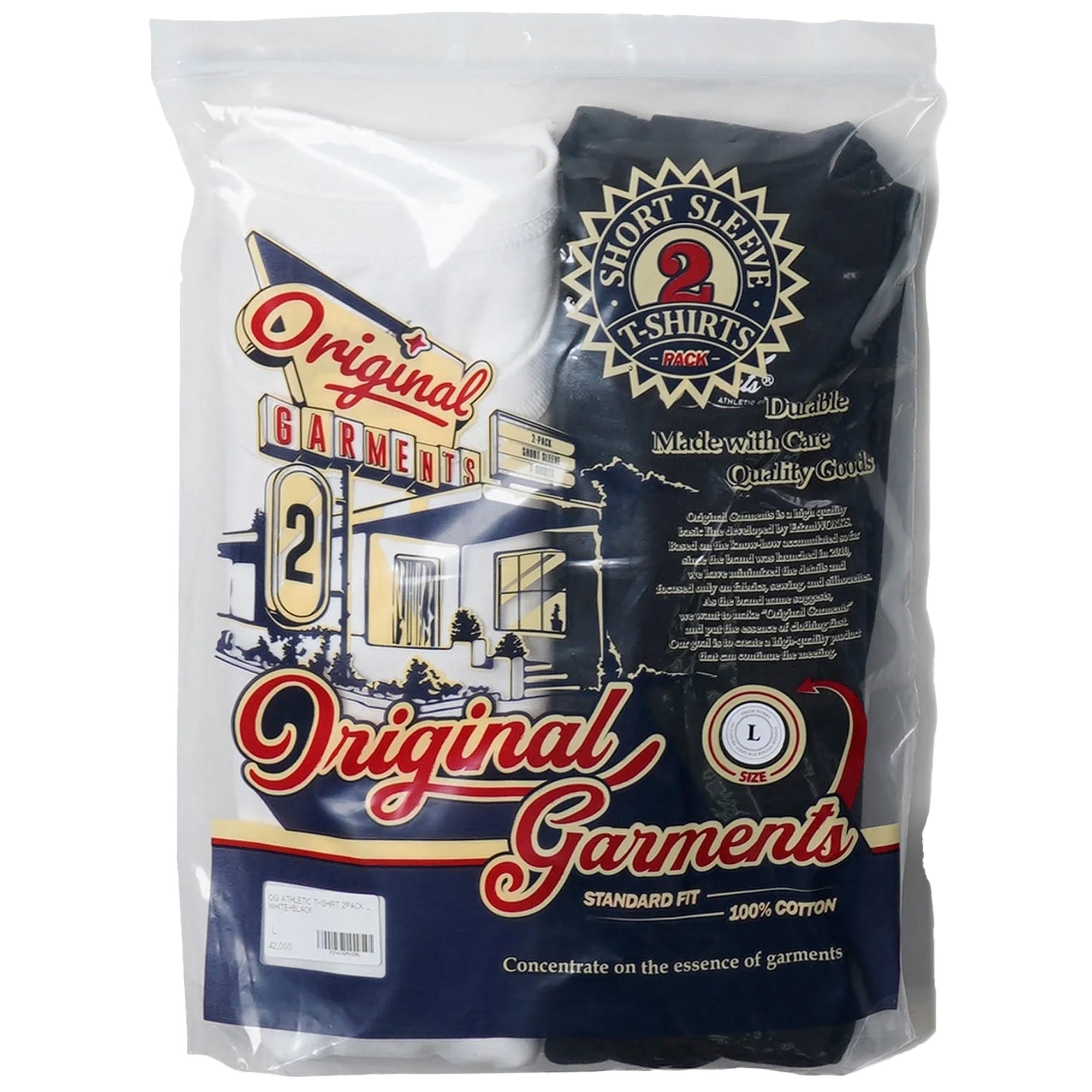 2 Pack OG Athletic T-Shirts - White and Black