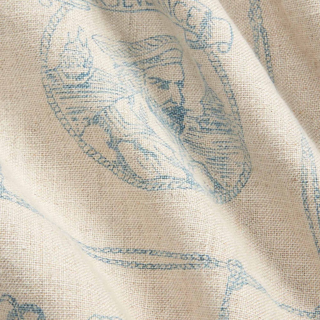 RRL by Ralph Lauren Print Indigo Linen Camp Shirt - Ecru