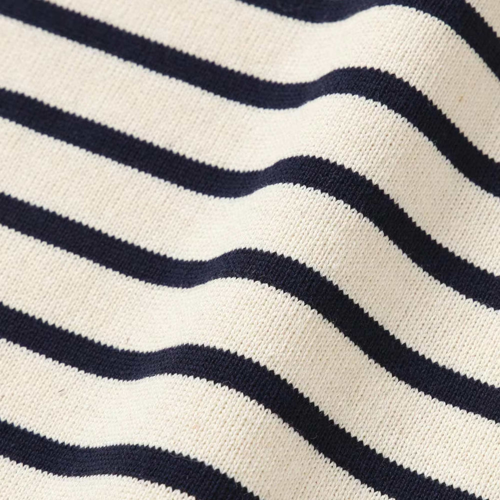 And Wander Striped Short Sleeve Pocket T-Shirt - Off White