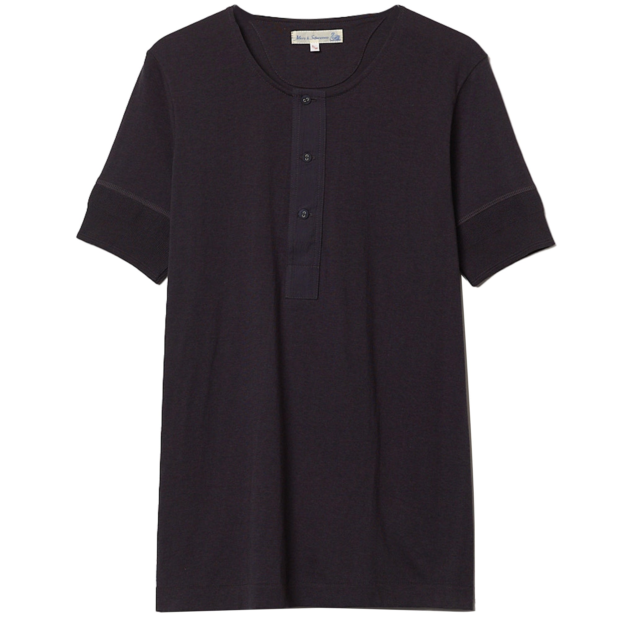Button Facing T-Shirt - Charcoal