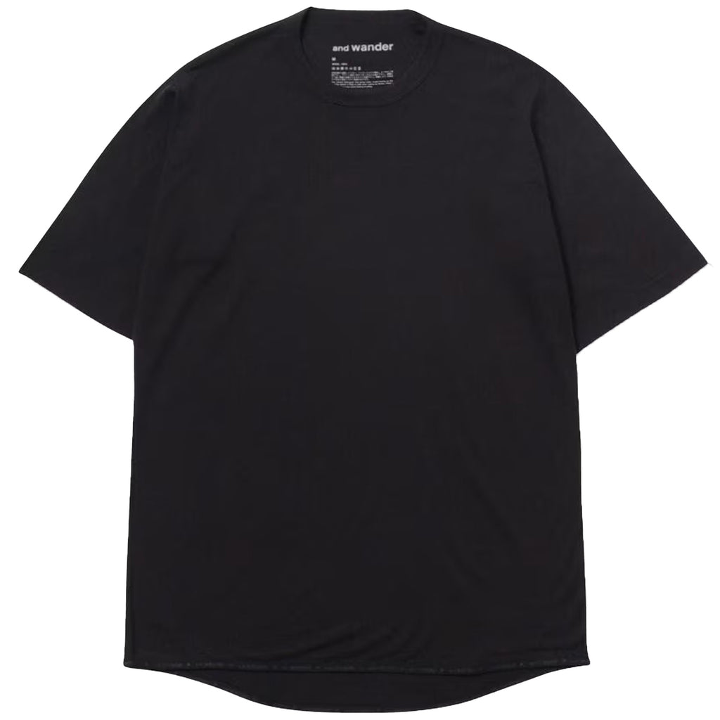 And Wander Merino Base Short Sleeve T-Shirt - Black