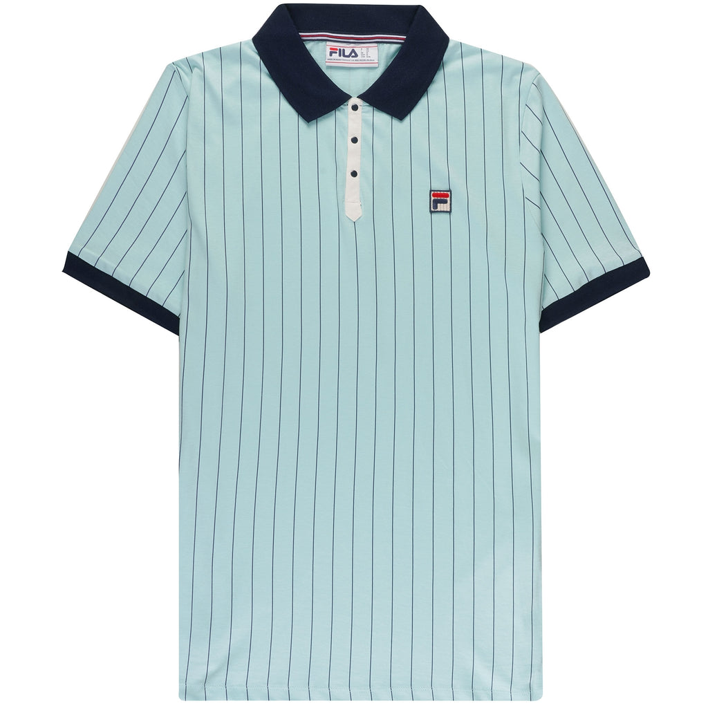 Fila Vintage BB1 Classic Vintage Striped Polo - Turquoise