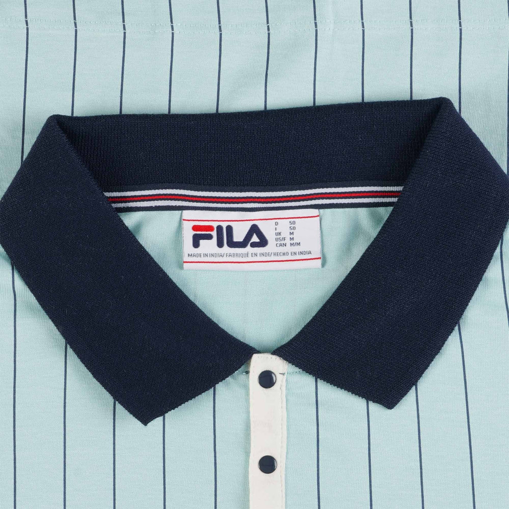Fila Vintage BB1 Classic Vintage Striped Polo - Turquoise