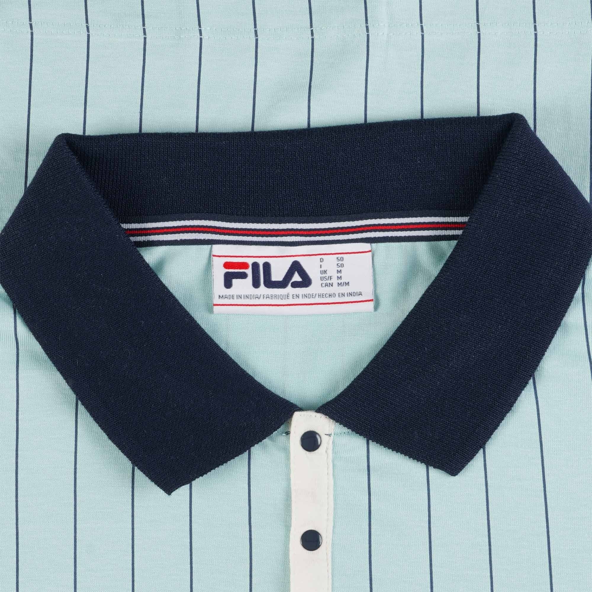 Fila Vintage BB1 Classic Vintage Striped Polo - Turquoise