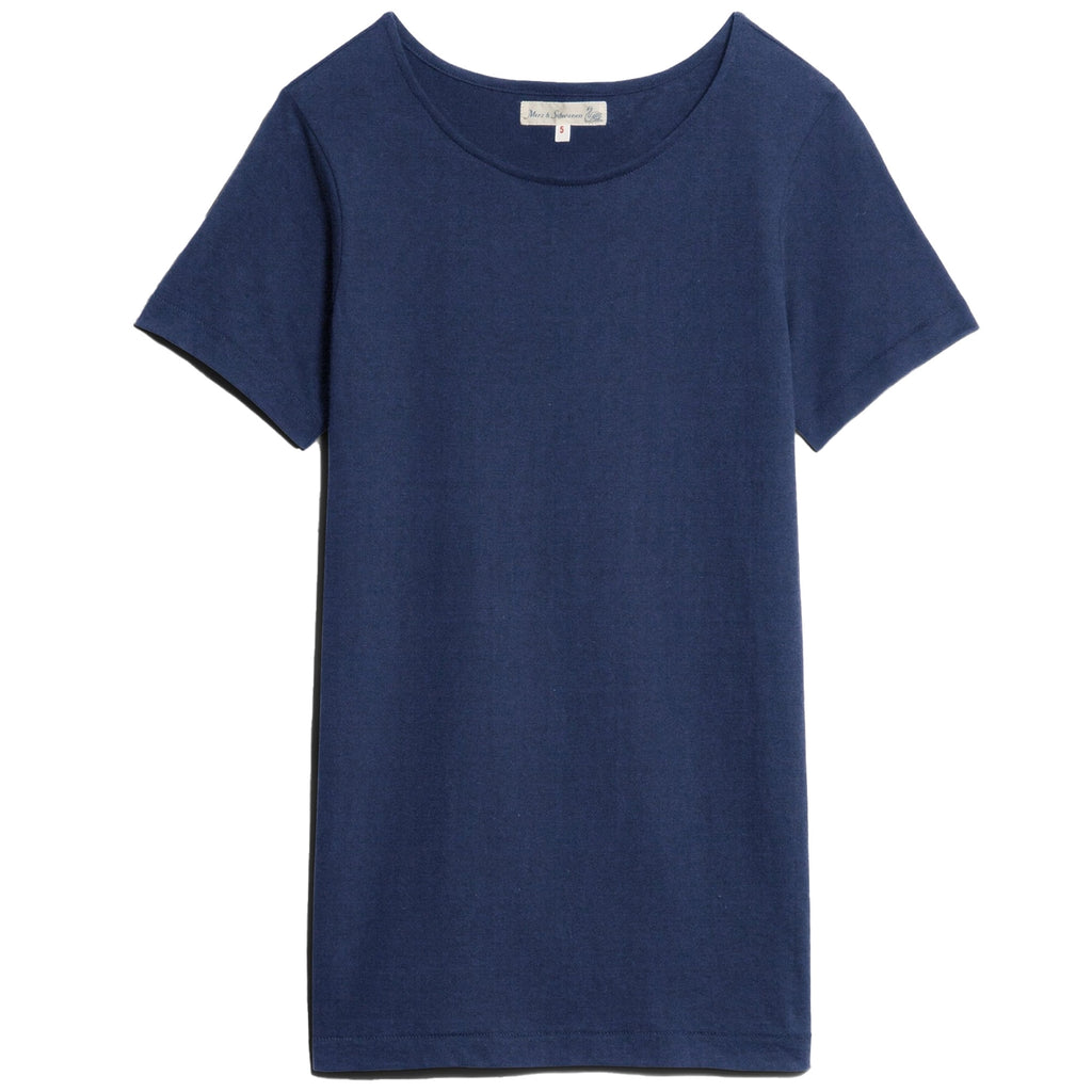 Merz b Schwanen 114 Loopwheeled T-Shirt - Ink Blue