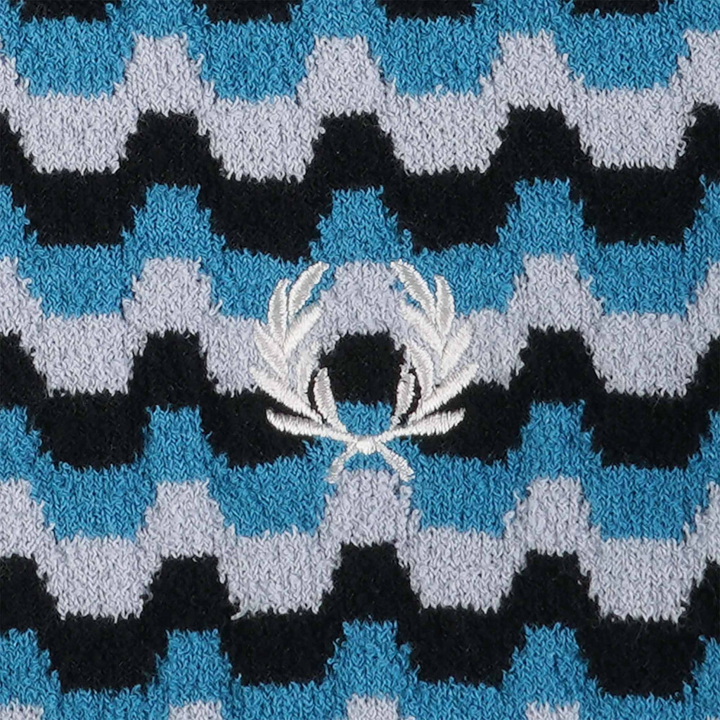 Fred Perry Boucle Jacquard Knitted Shirt - Light Smoke