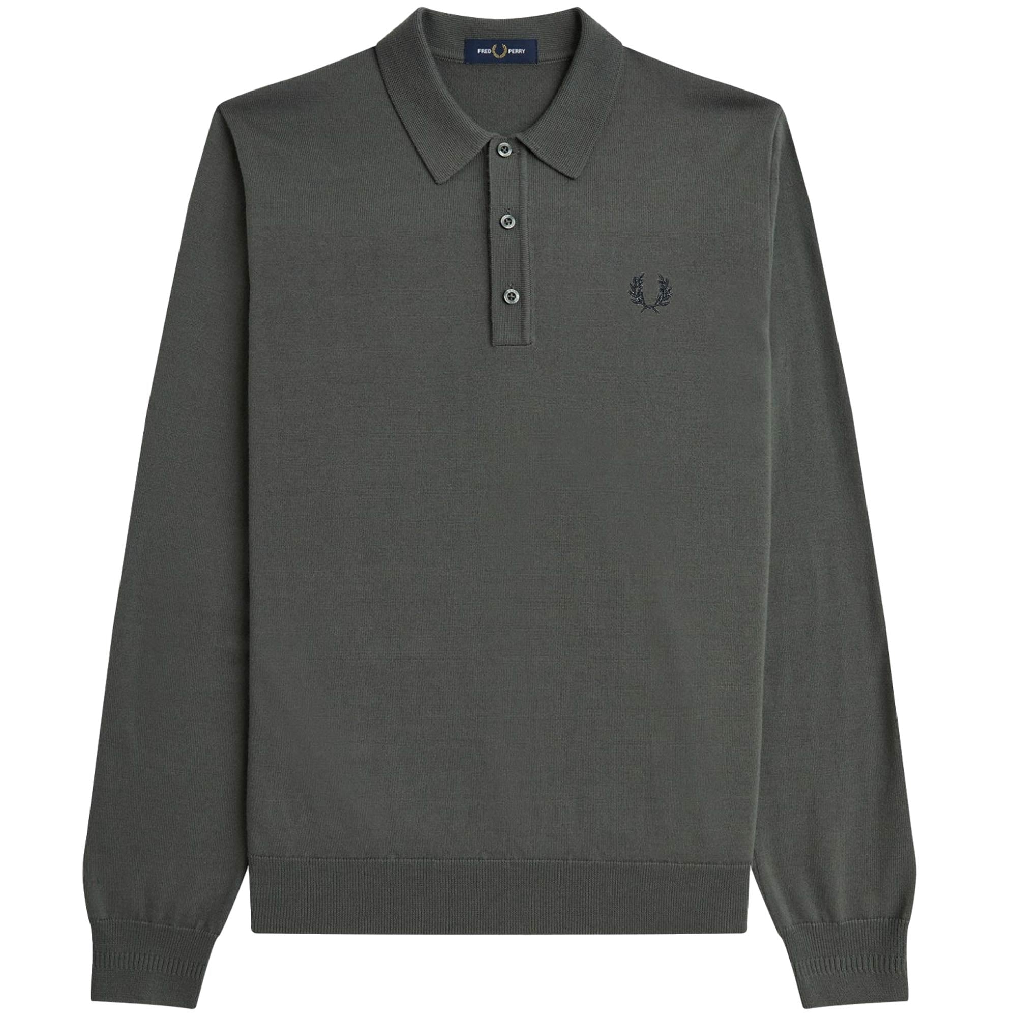 Fred Perry Classic Knitted Shirt - Field Green