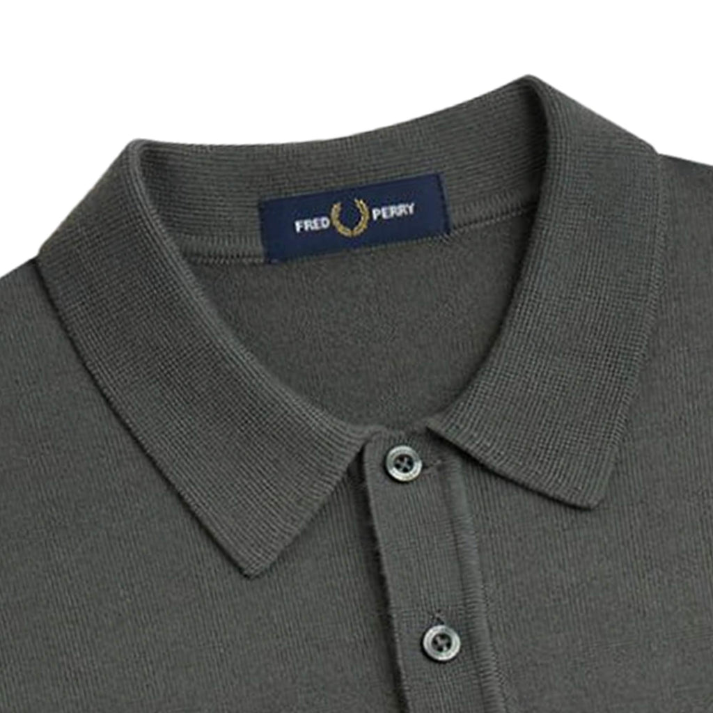 Fred Perry Classic Knitted Shirt - Field Green
