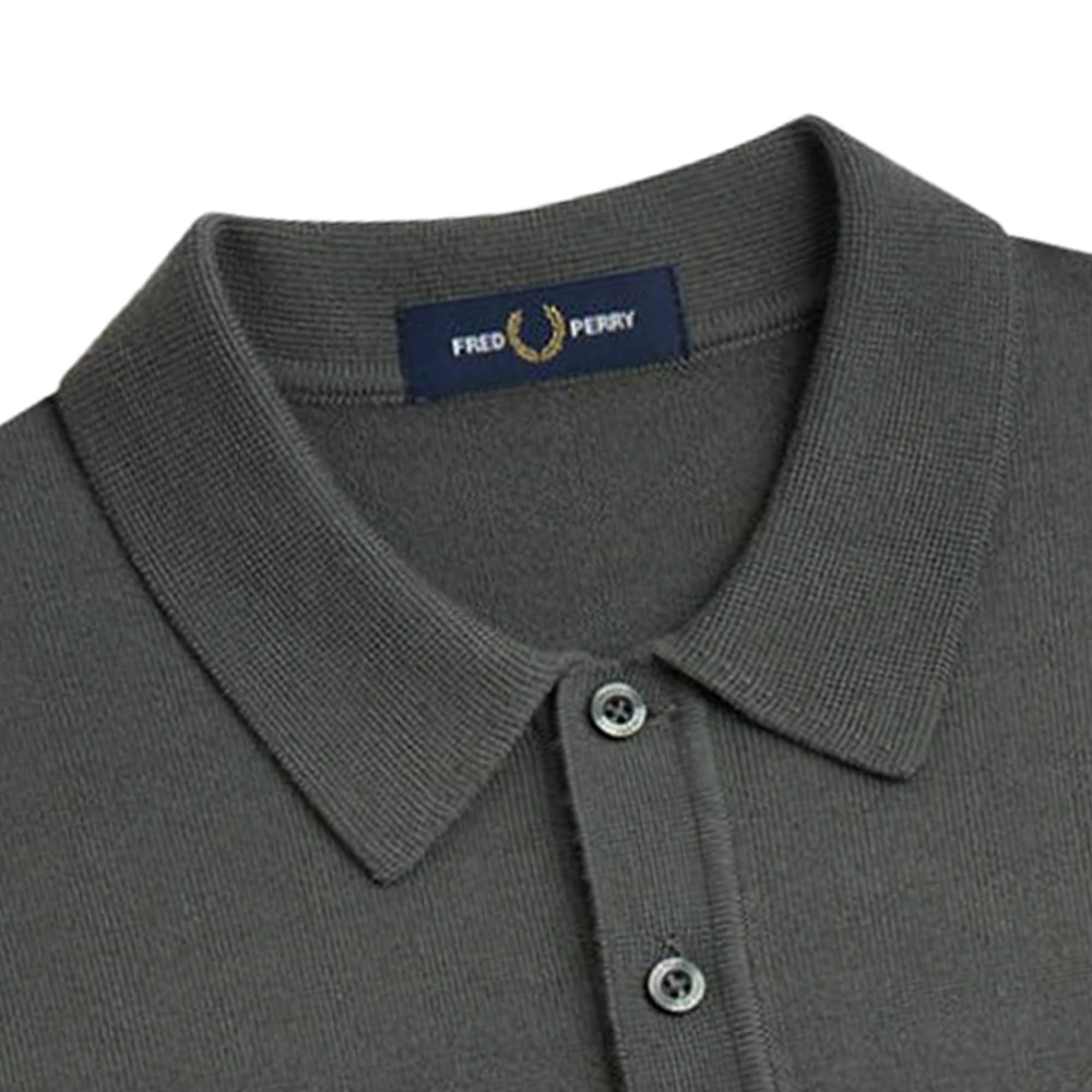 Fred Perry Classic Knitted Shirt - Field Green