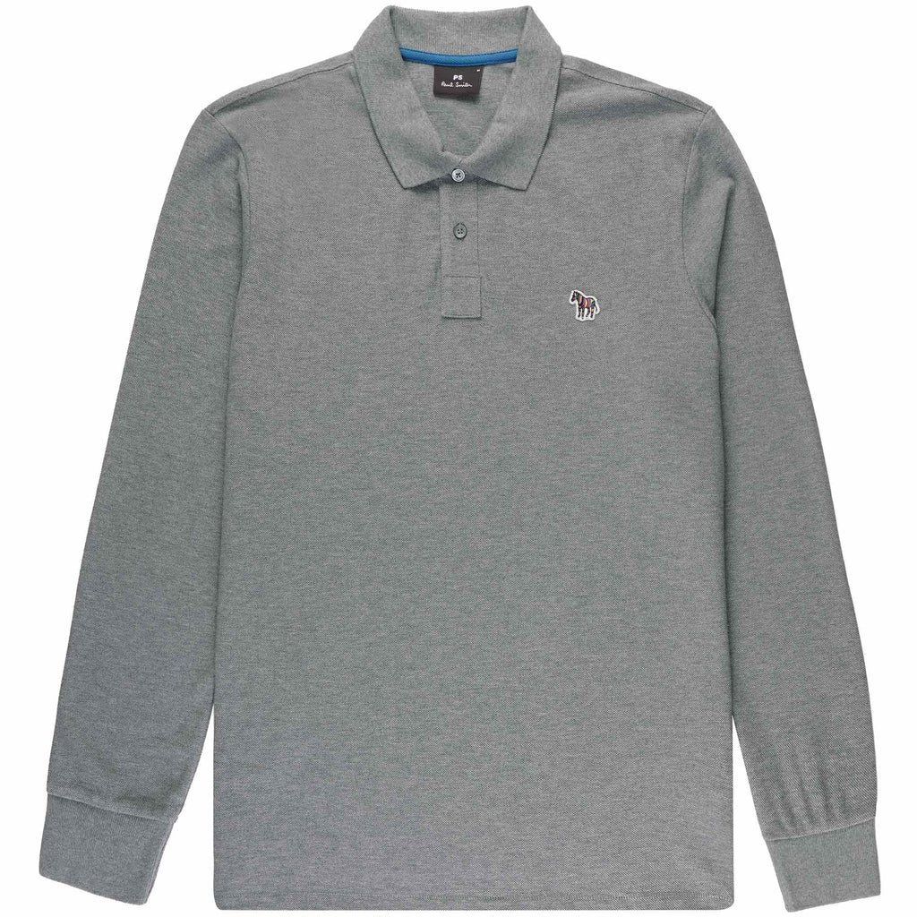 Paul Smith Long Sleeve Regular Fit Polo - Grey