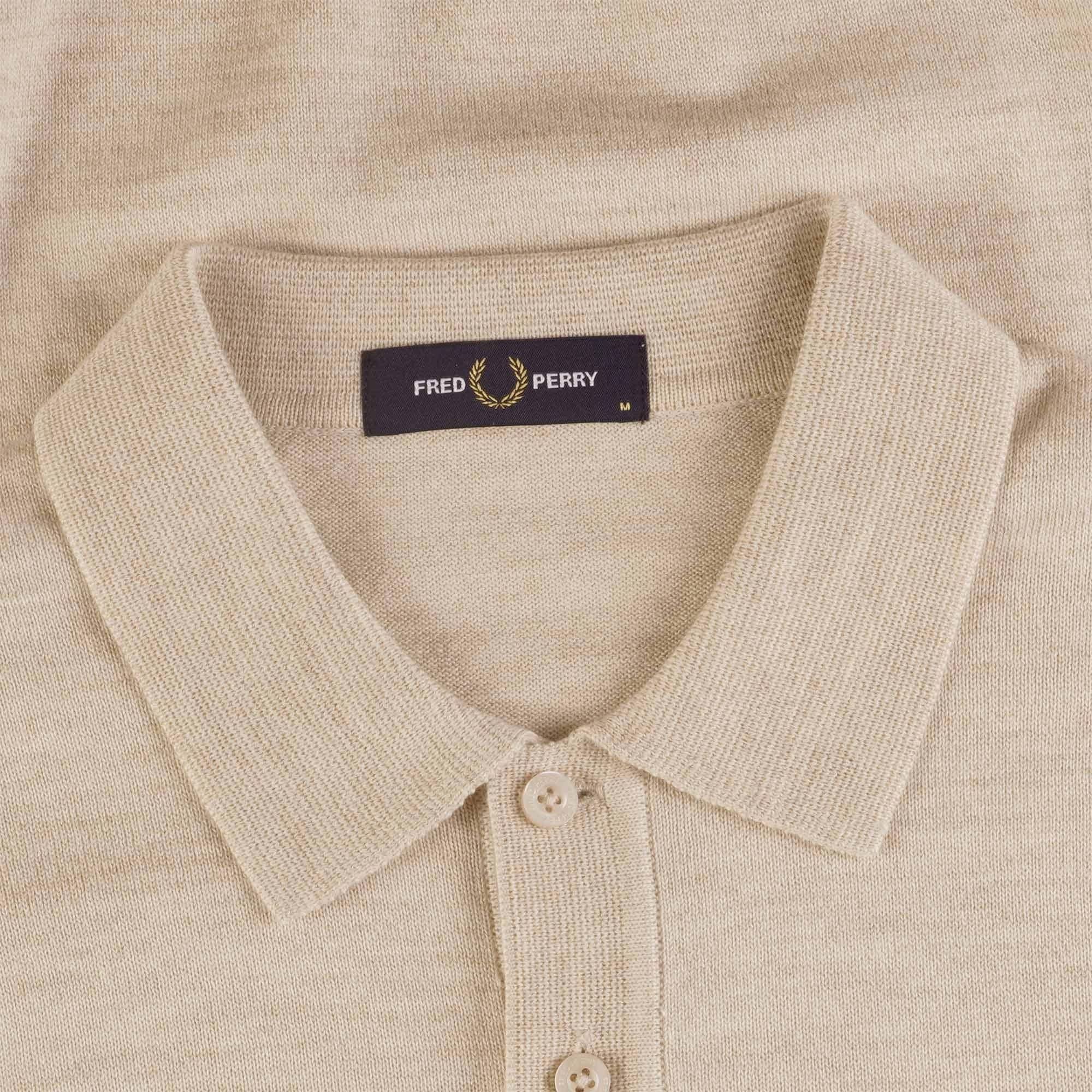 Fred Perry Classic Knitted Shirt - Porridge