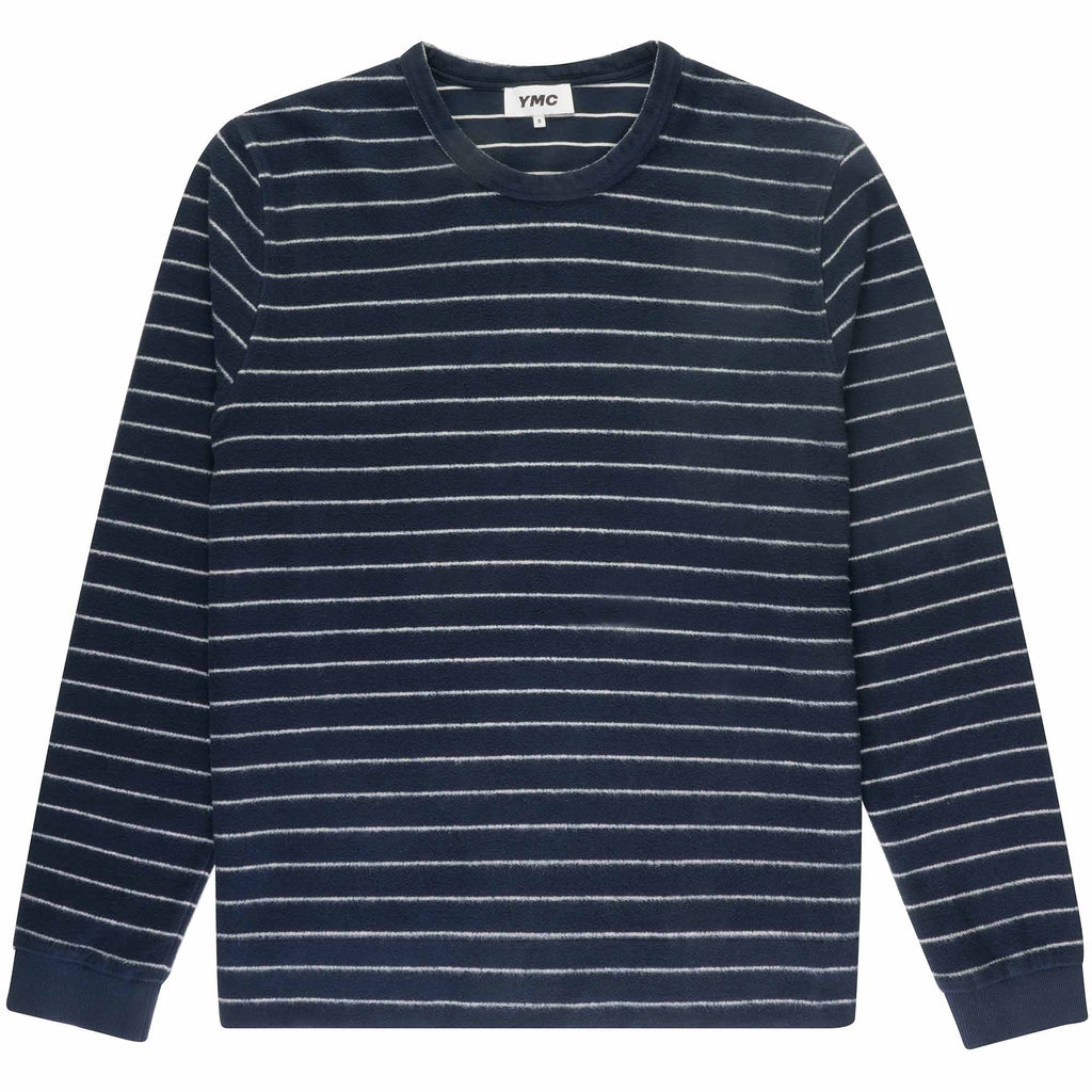 YMC Earth X Sweatshirt - Navy and White