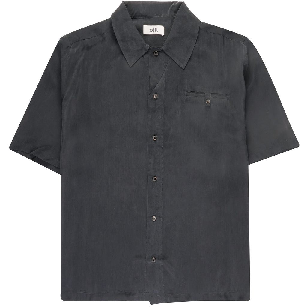 Oftt Grandpa Cool Vegan Silk Shirt - Charcoal