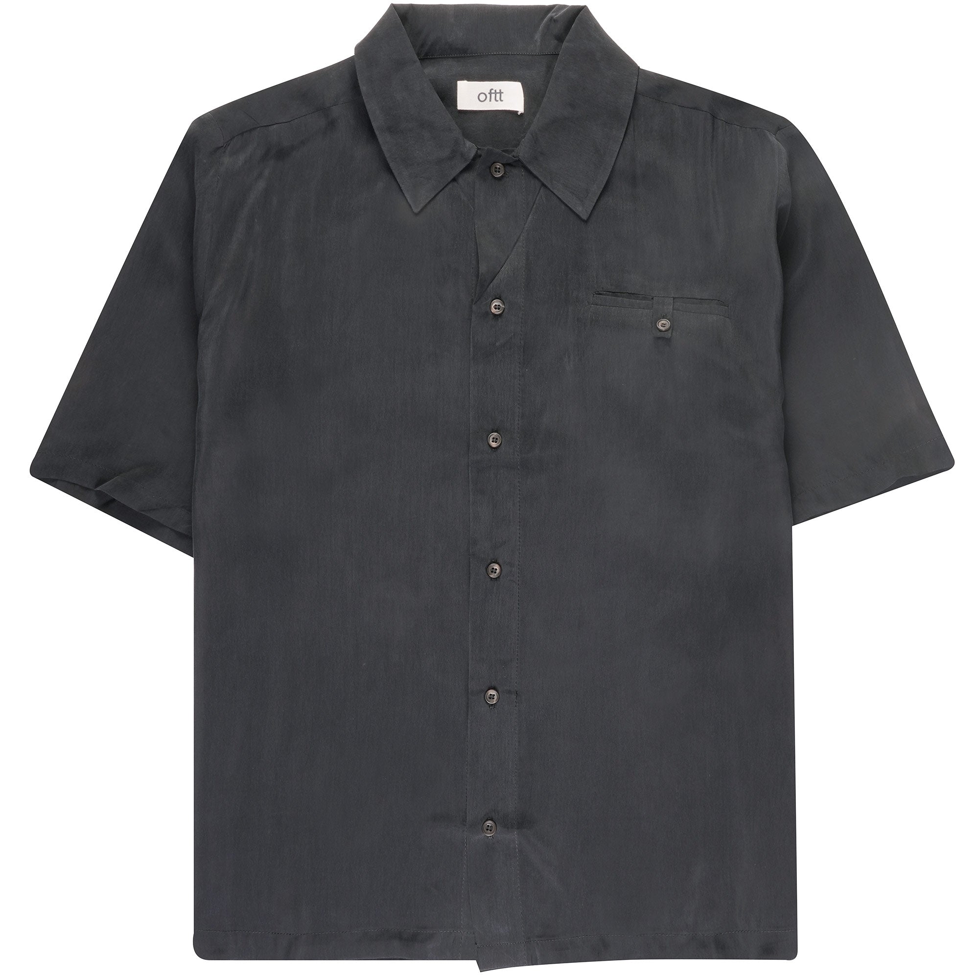 Oftt Grandpa Cool Vegan Silk Shirt - Charcoal