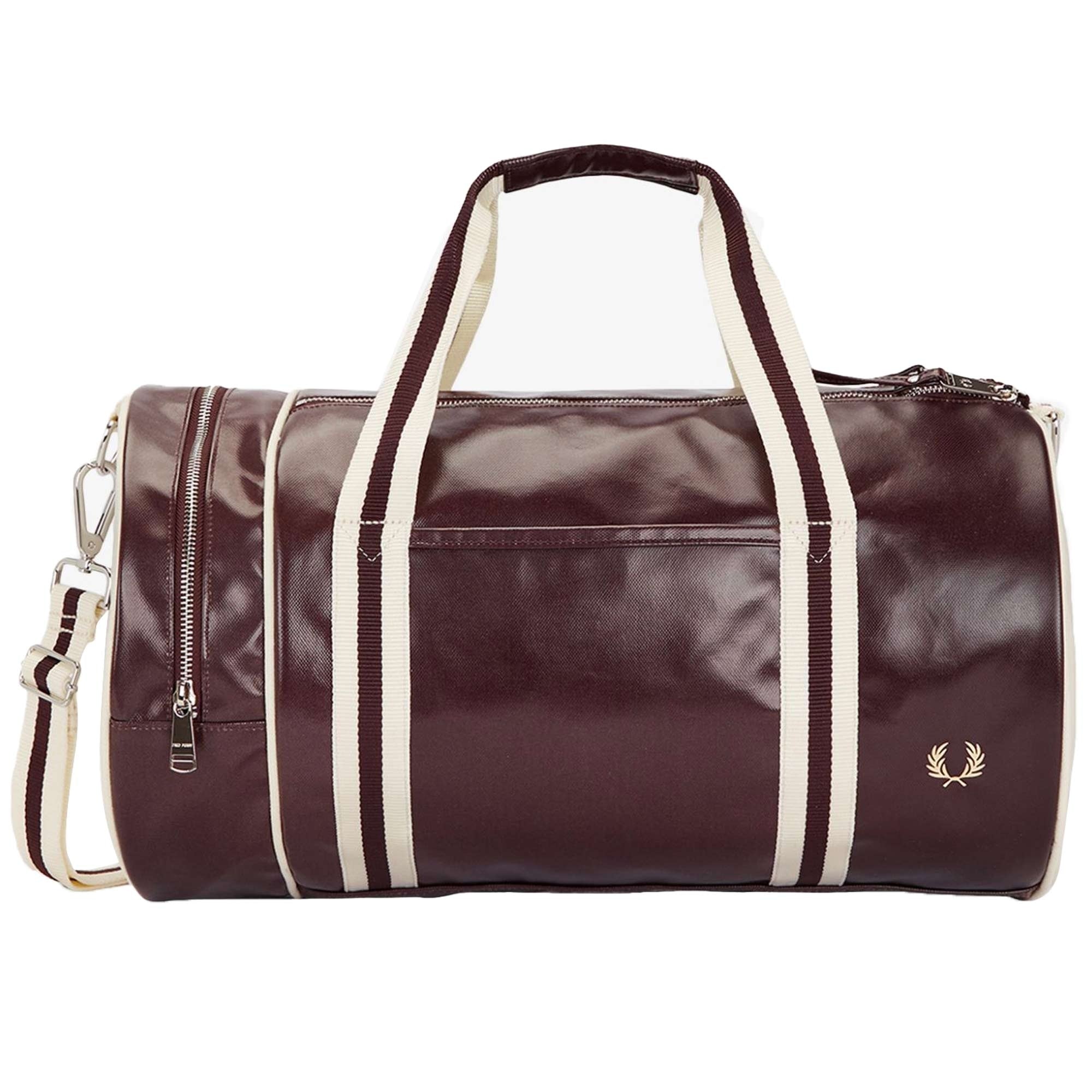 Fred Perry Classic Barrel Bag - Oxblood - L7255-R82 – Stuarts London