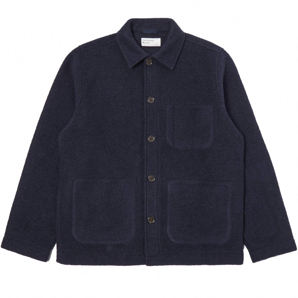 Universal Works Wool Fleece Field Jacket - Navy