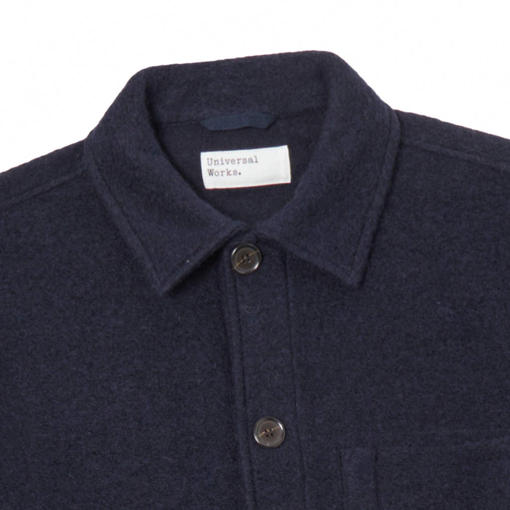 Universal Works Wool Fleece Field Jacket - Navy