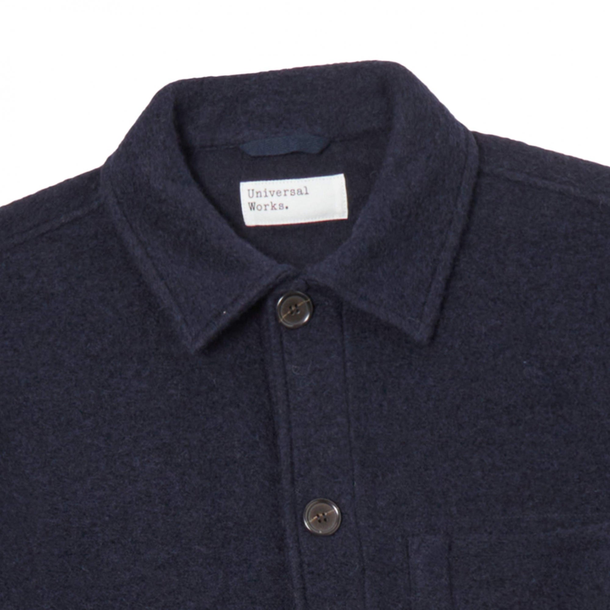 Universal Works Wool Fleece Field Jacket - Navy