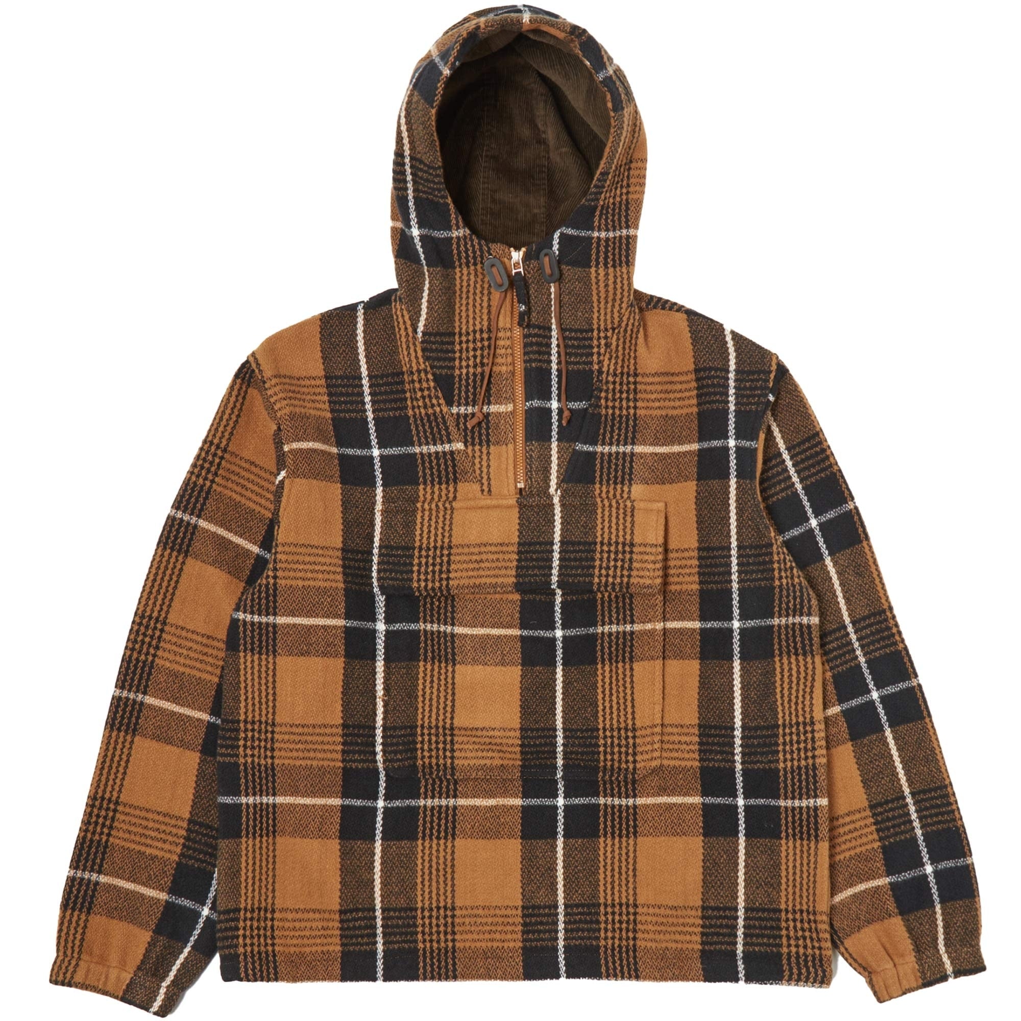 Universal Works Earth II Checked Pullover Anorak - Brown