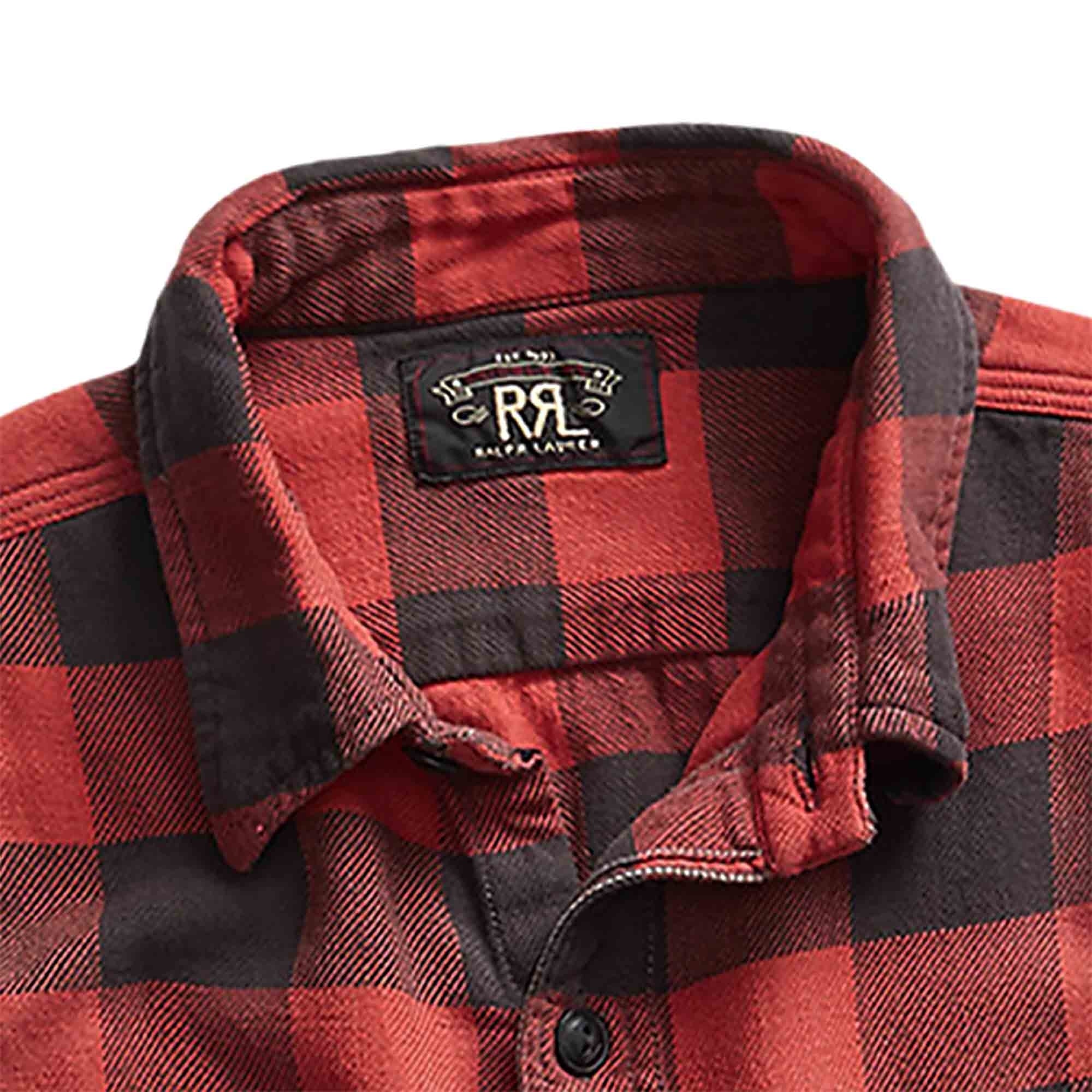 Plaid Twill Workshirt - Red and Black