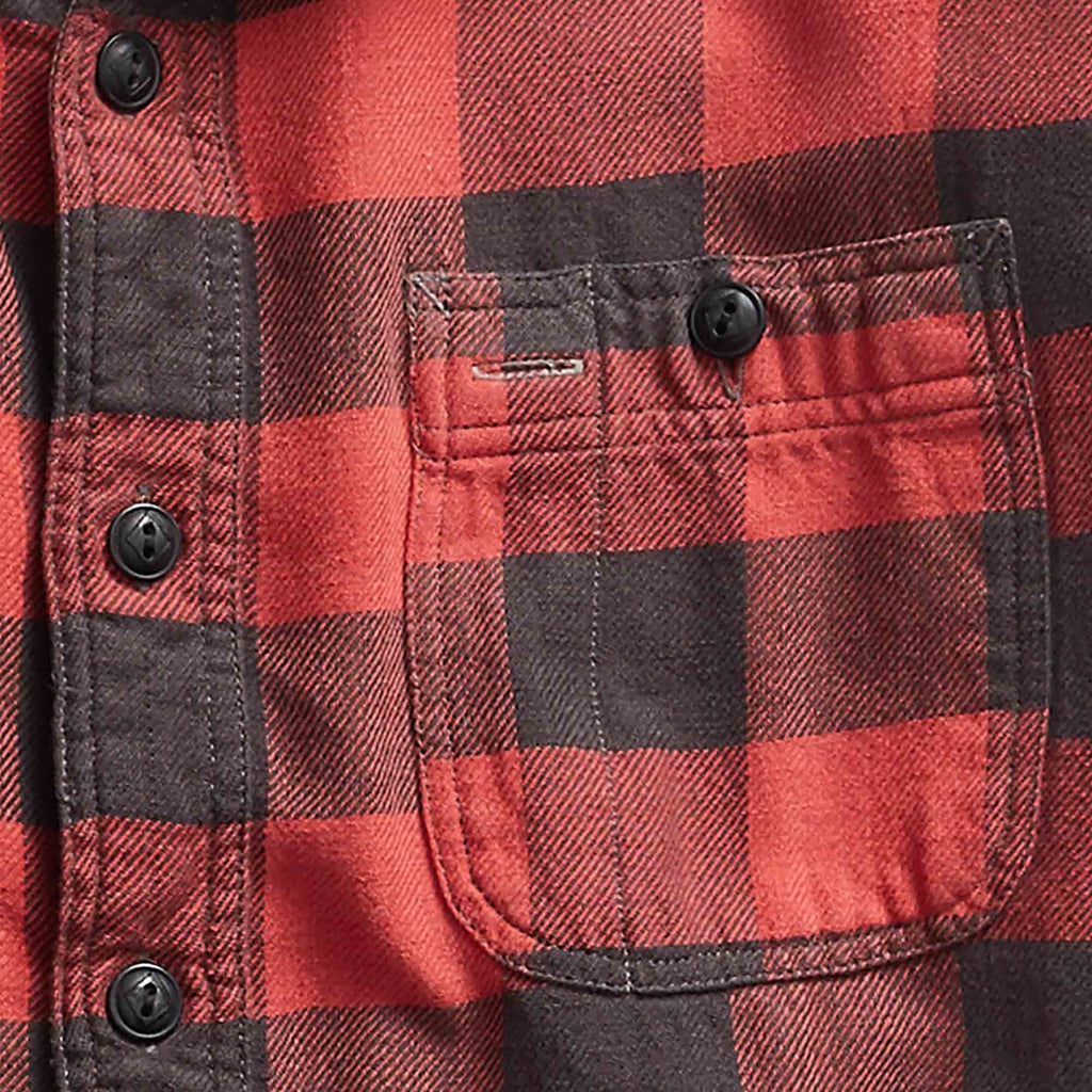 Plaid Twill Workshirt - Red and Black