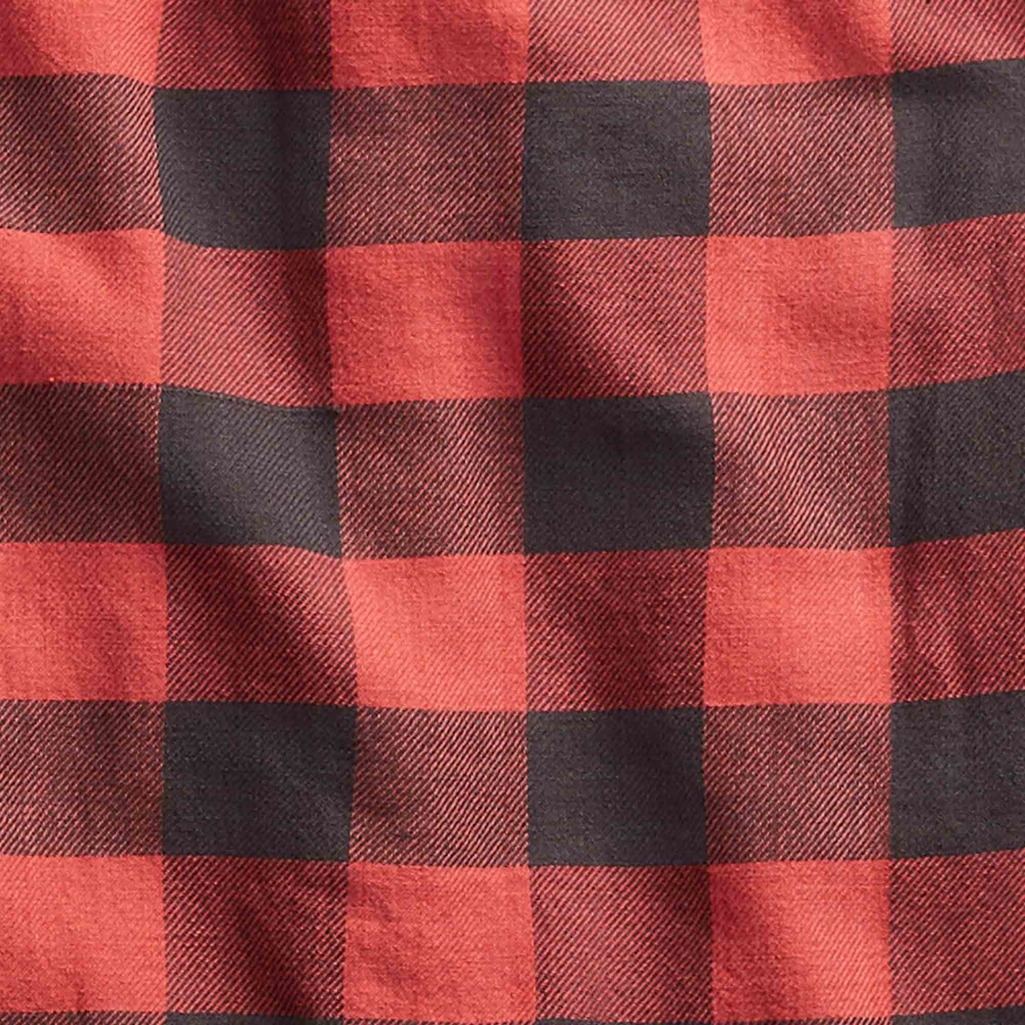 Plaid Twill Workshirt - Red and Black