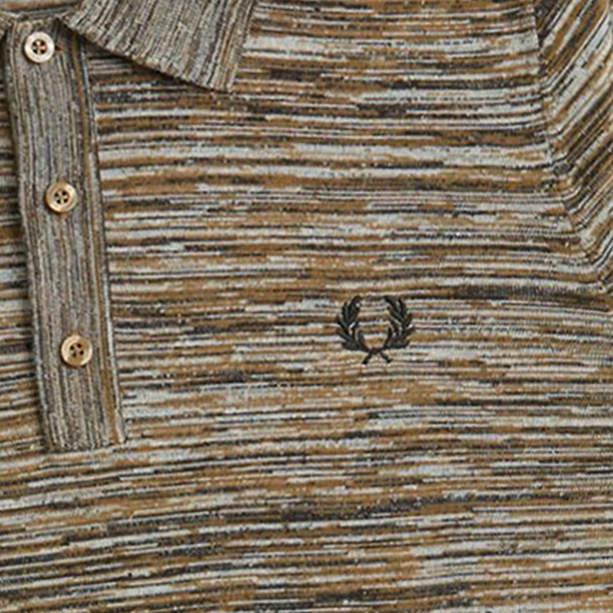 Fred Perry Knitted Polo Shirt - Shaded Stone