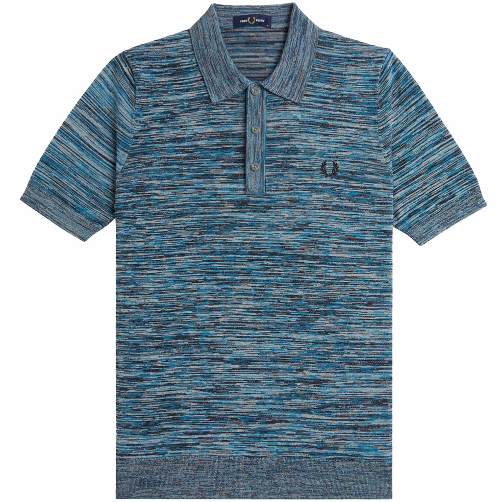 Fred Perry Knitted Polo Shirt - Limestone