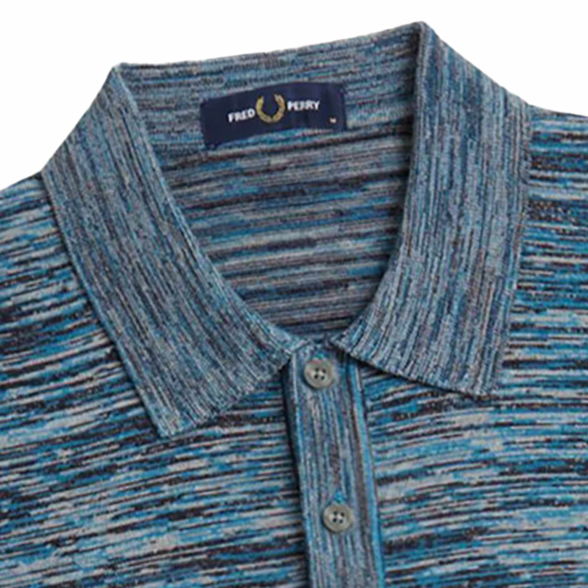 Fred Perry Knitted Polo Shirt - Limestone