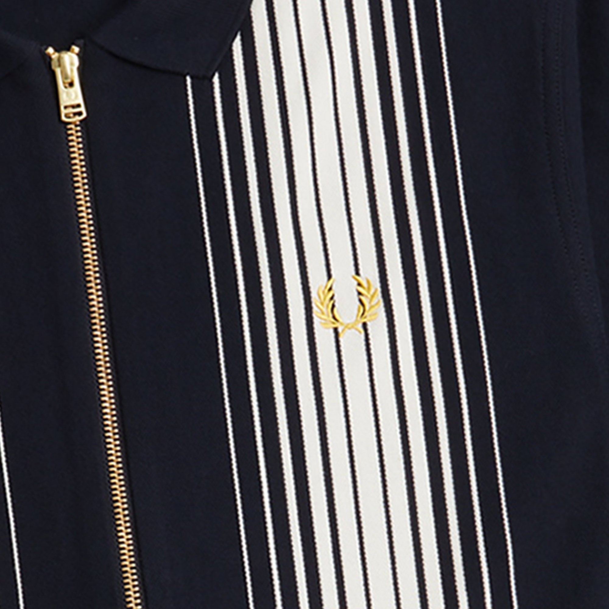 Fred Perry Zip Through Polo Shirt - Navy