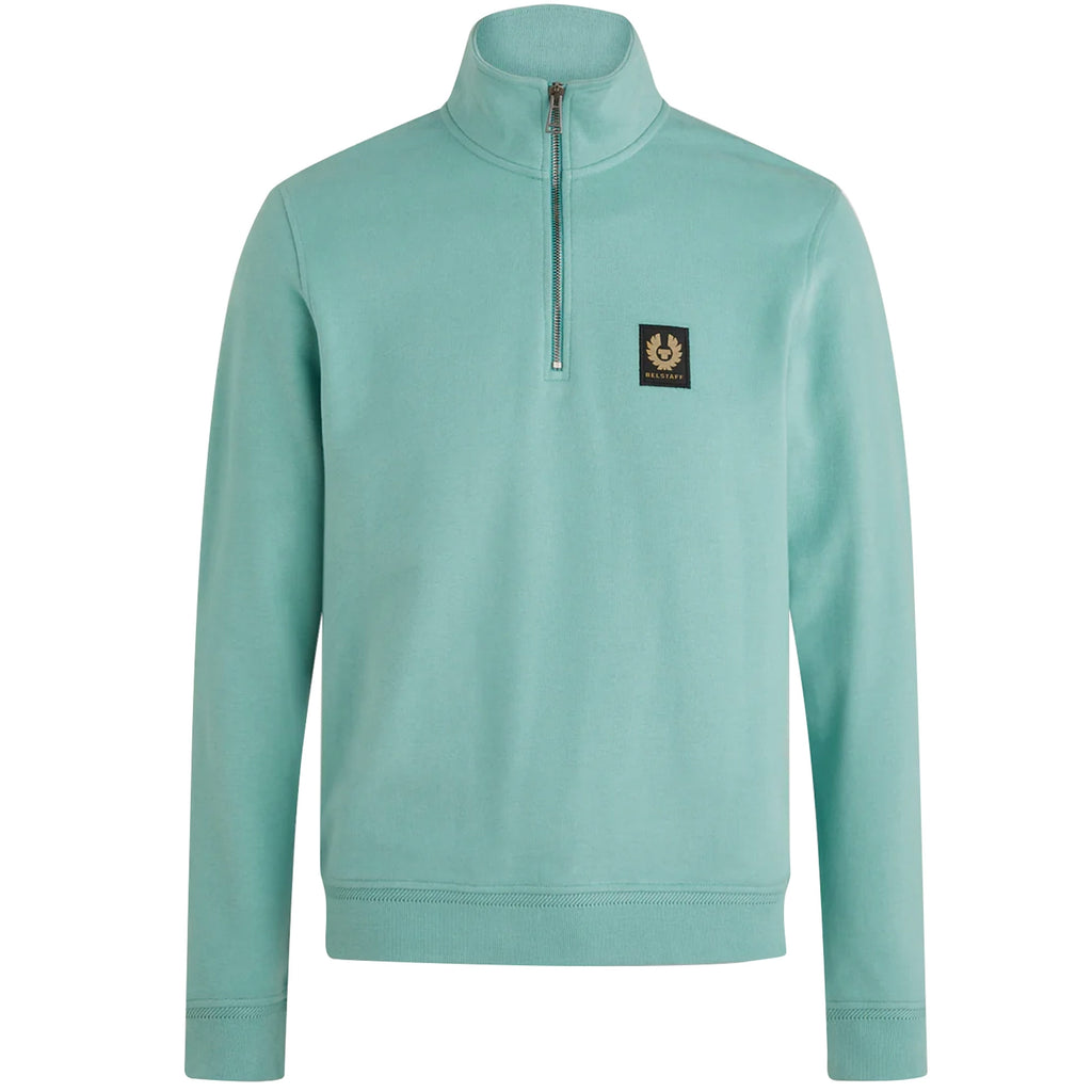 Belstaff Quarter Zip Sweatshirt - Oil Blue