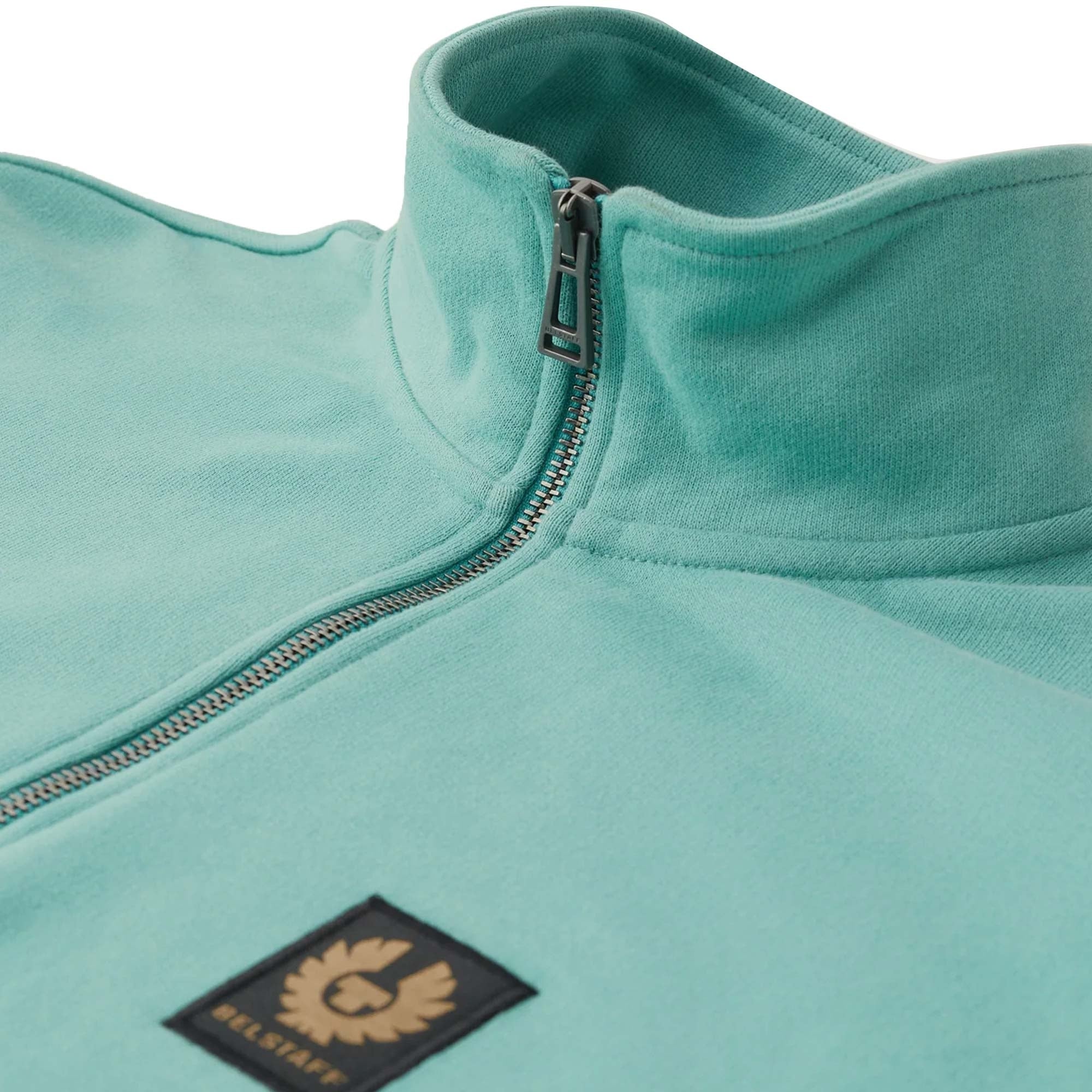 Belstaff Quarter Zip Sweatshirt - Oil Blue