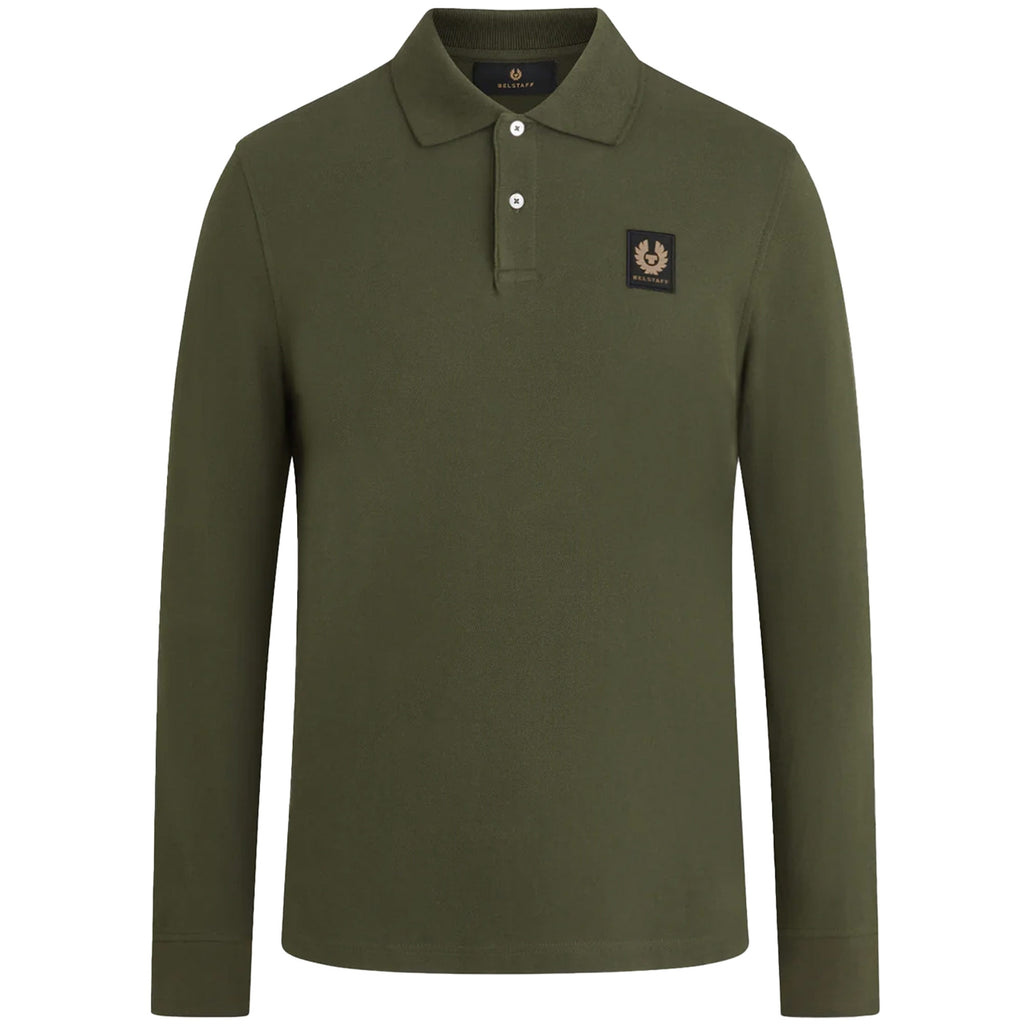 Belstaff Long Sleeve Polo Shirt - Tile Green