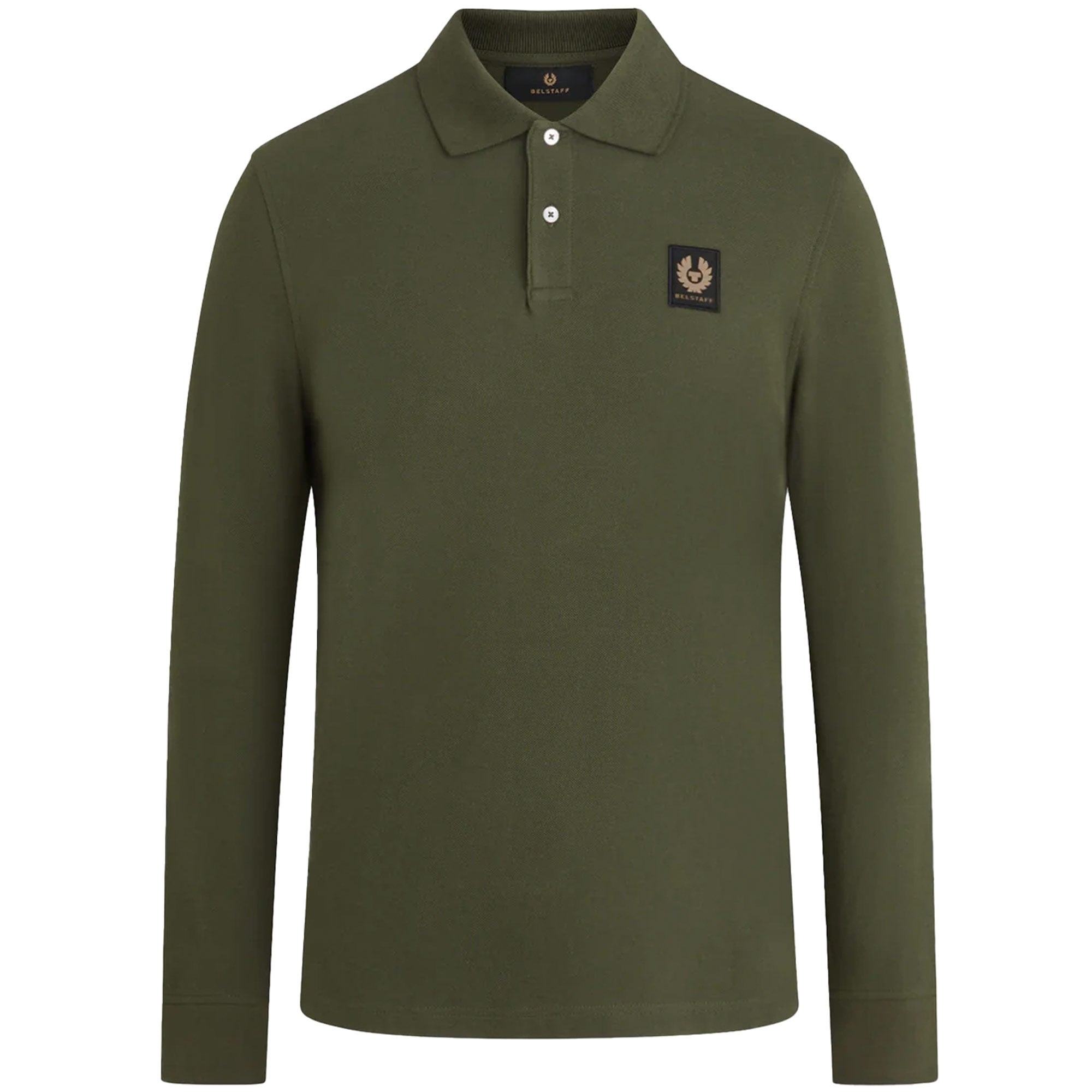 Belstaff Long Sleeve Polo Shirt - Tile Green