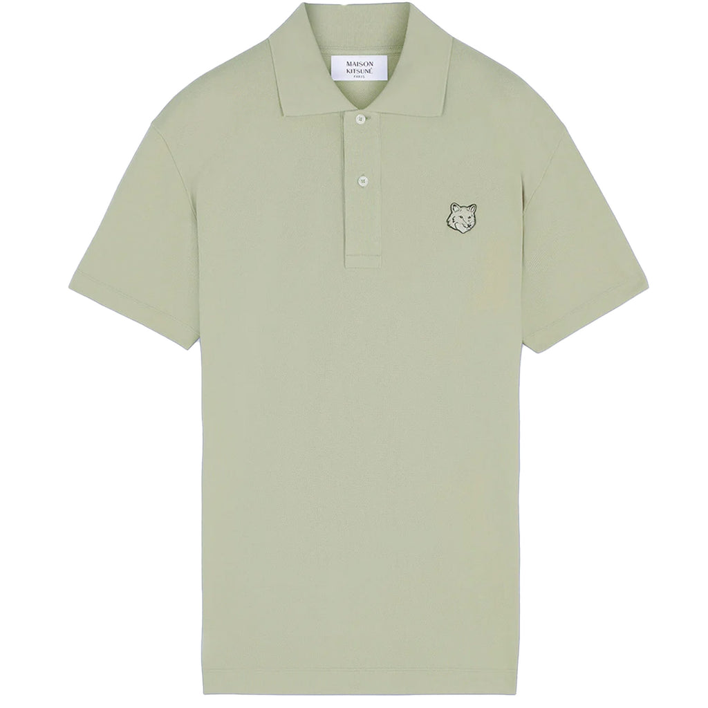 Maison Kitsune Fox Head Patch Polo Shirt - Ash Tree
