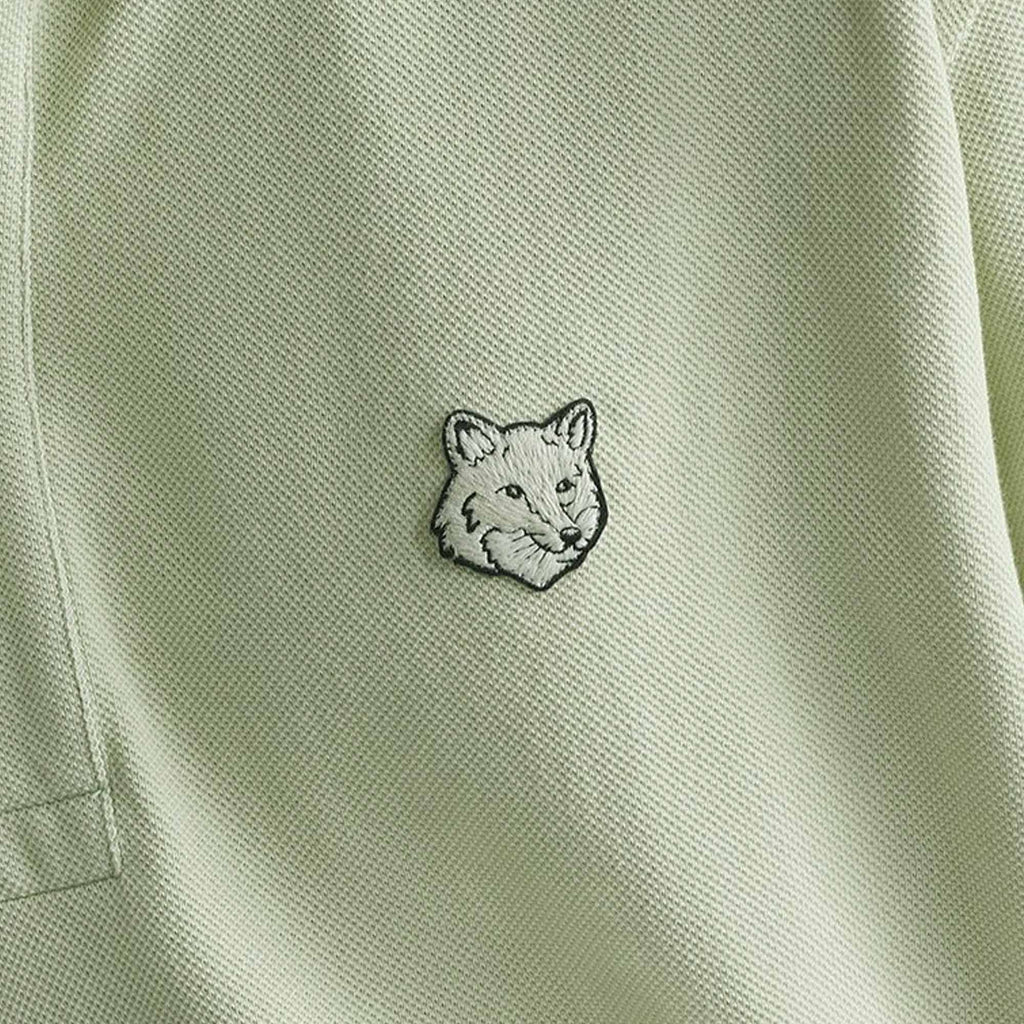 Maison Kitsune Fox Head Patch Polo Shirt - Ash Tree