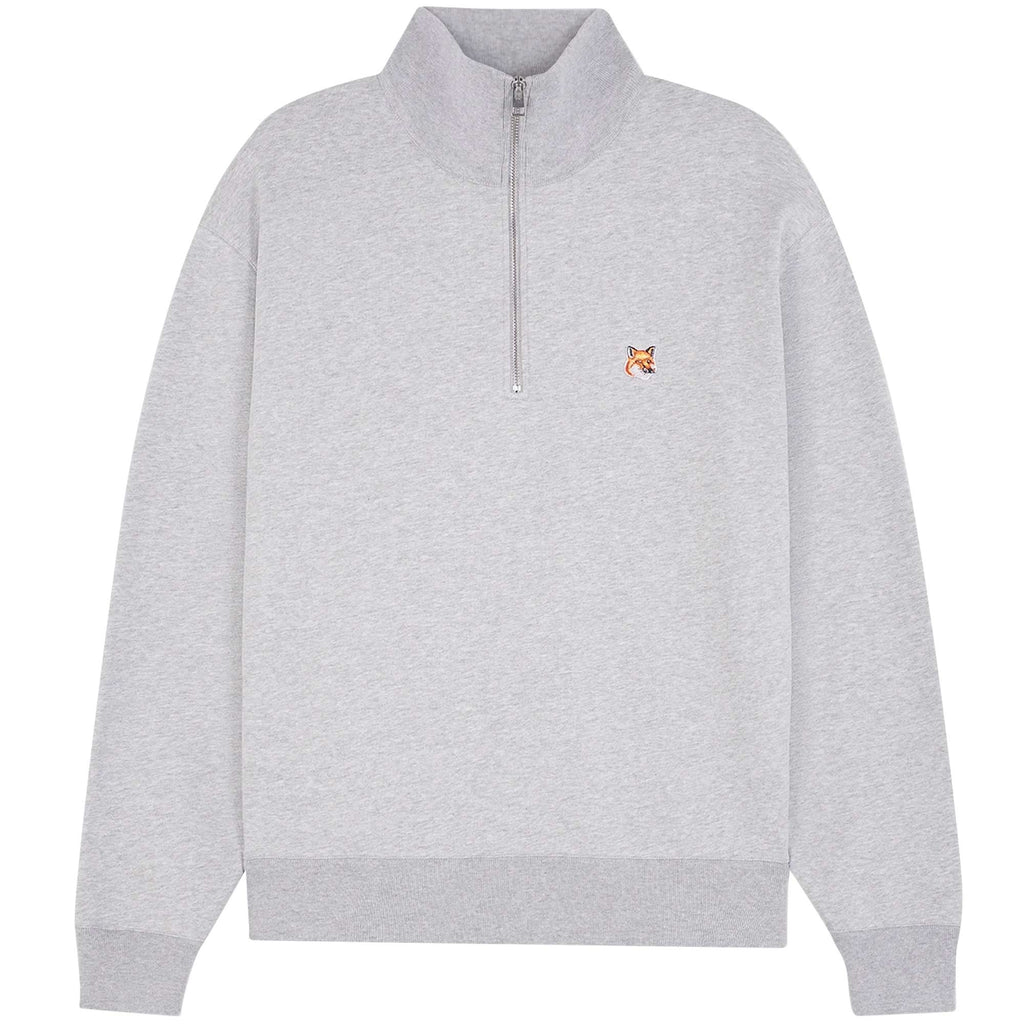 1/2 Zip Sweatshirt - Light Grey