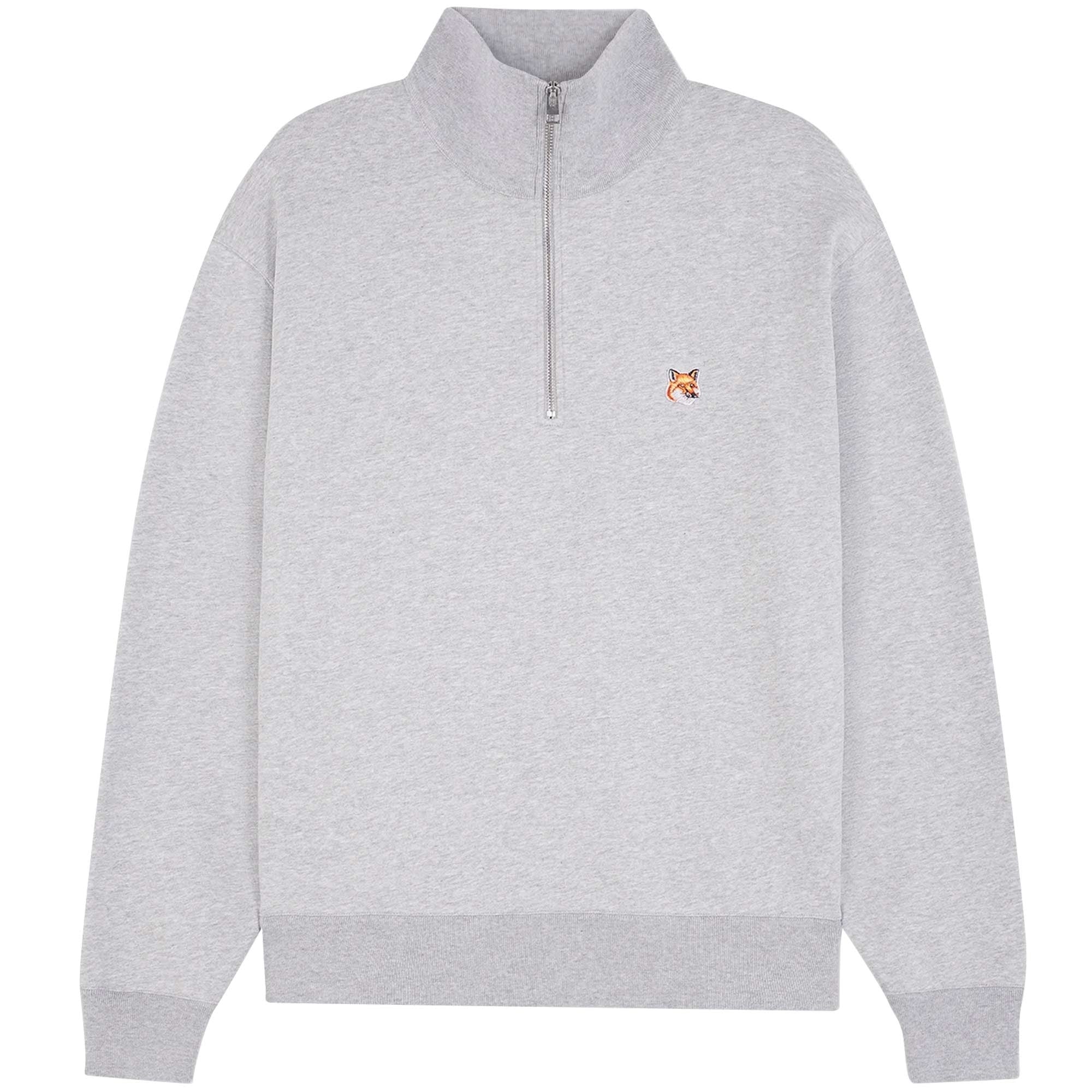1/2 Zip Sweatshirt - Light Grey