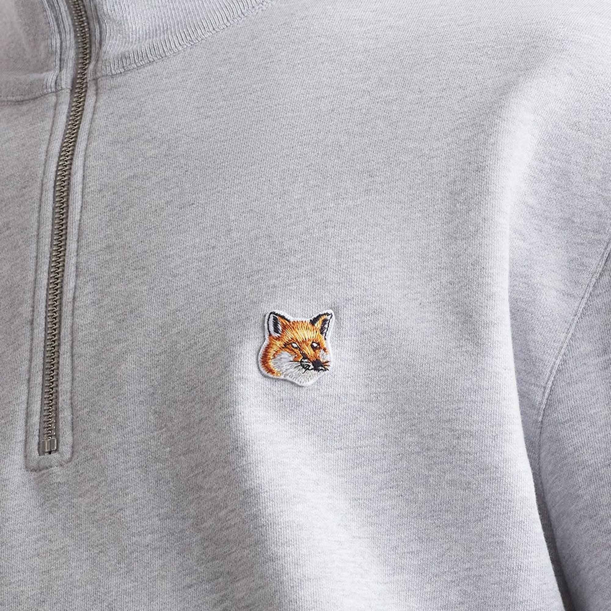 1/2 Zip Sweatshirt - Light Grey