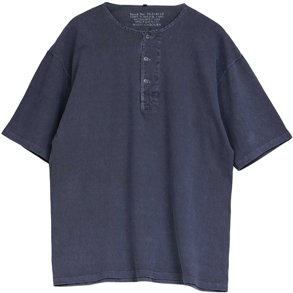 Nigel Cabourn 50s Henley T-Shirt - Blue