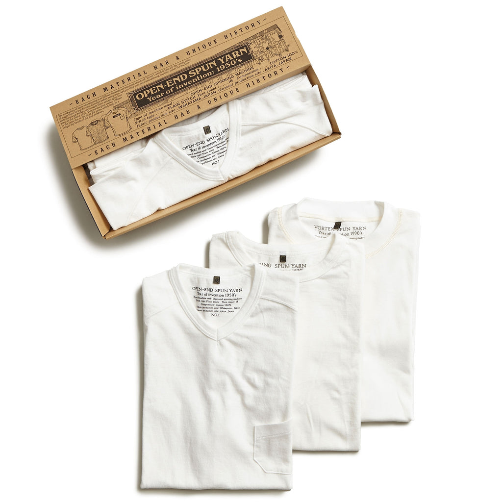 Nigel Cabourn 3 Pack T-Shirts - Off White
