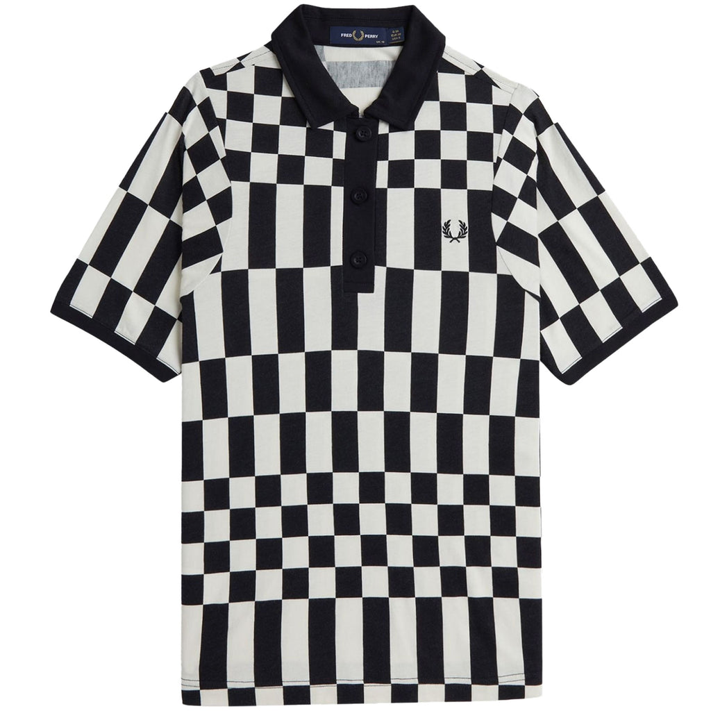Chequerboard Polo Shirt - Black