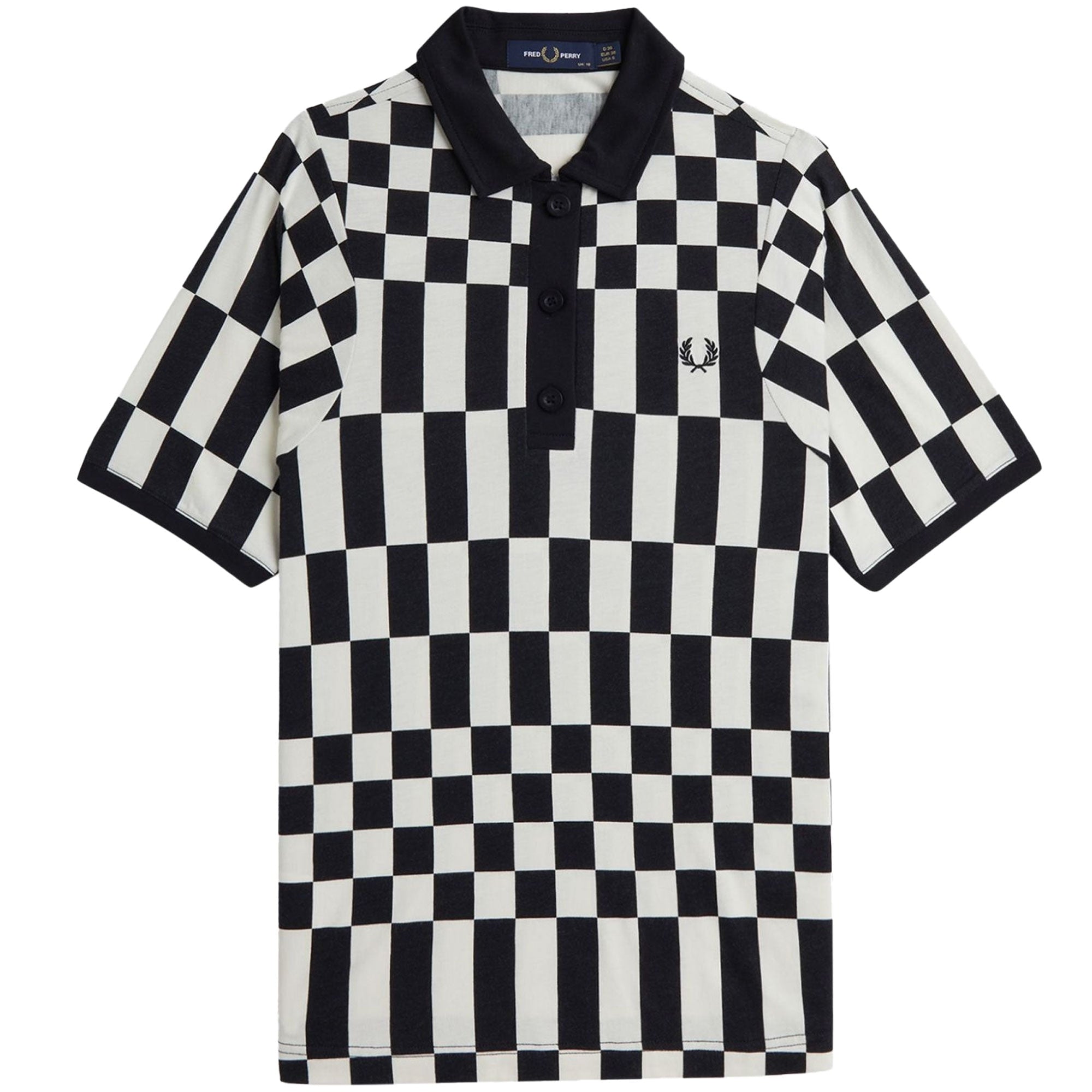Chequerboard Polo Shirt - Black